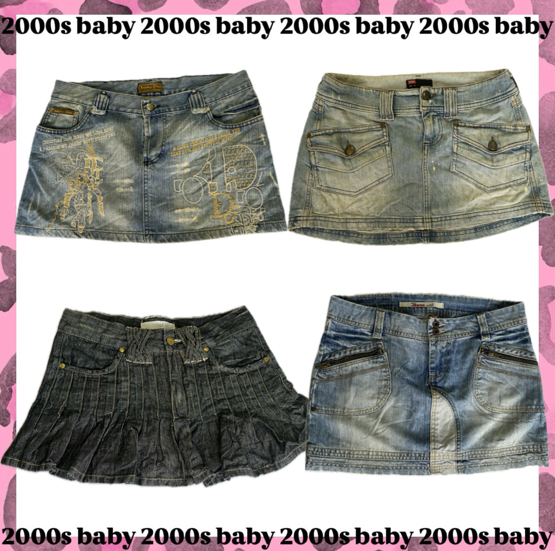 Denim classic mini skirts-013