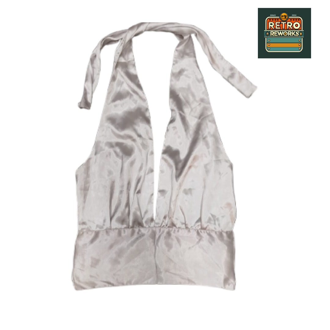 SS25 Rework Satin Neck Halter Tops