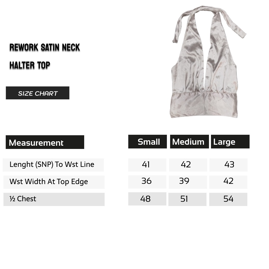 SS25 Rework Satin Neck Halter Tops