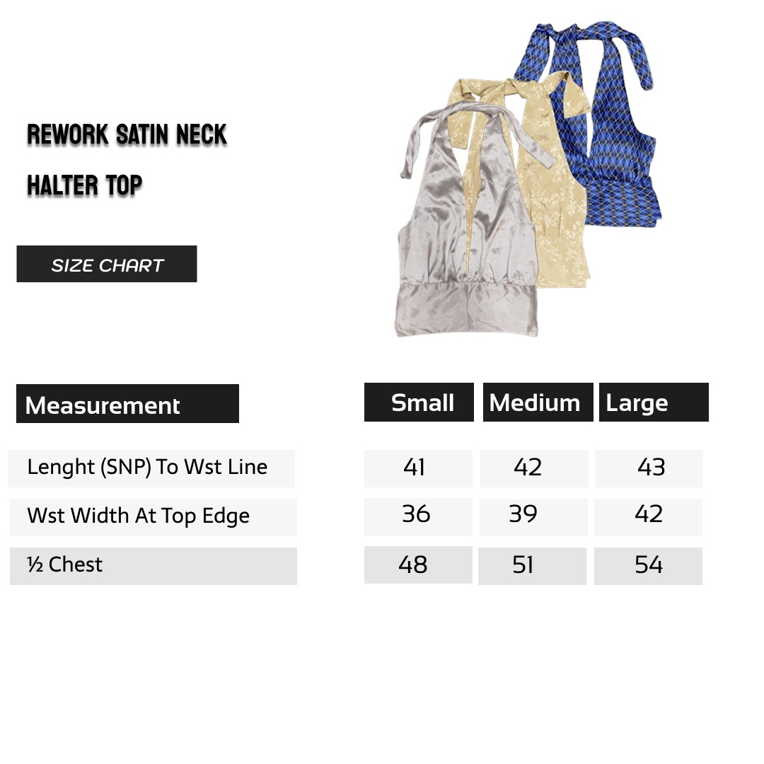SS25 Rework Satin Neck Halter Top