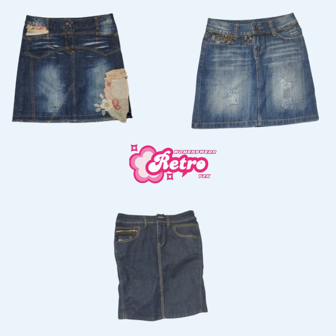 Y2K Baddie Denim Mini Skirts