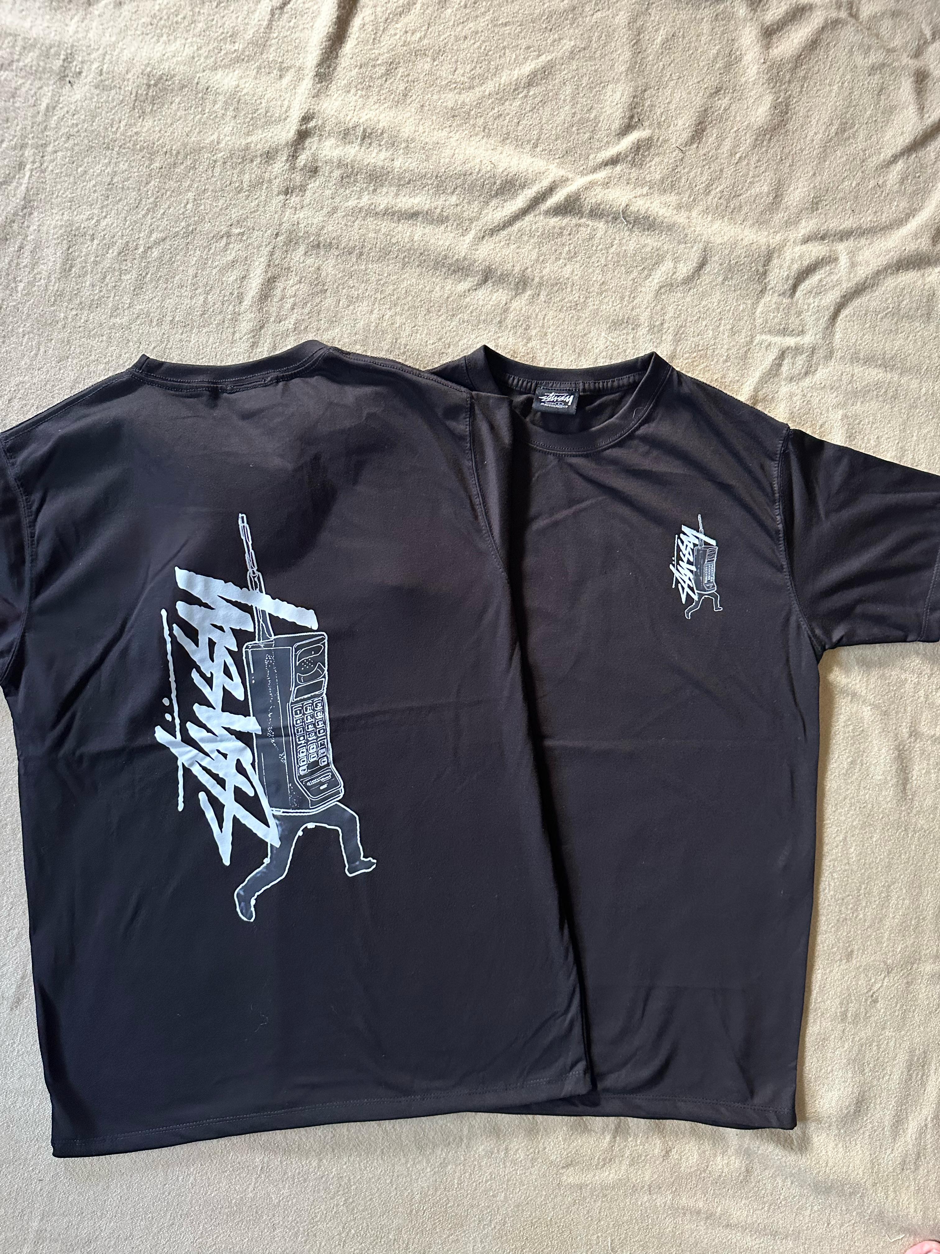 Stussy Rework Style Telephone Black Tees 20 Pcs