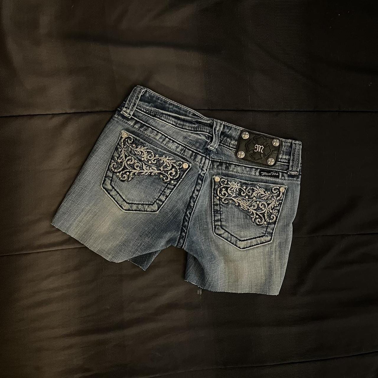 Rock revival miss me true religion mini shorts