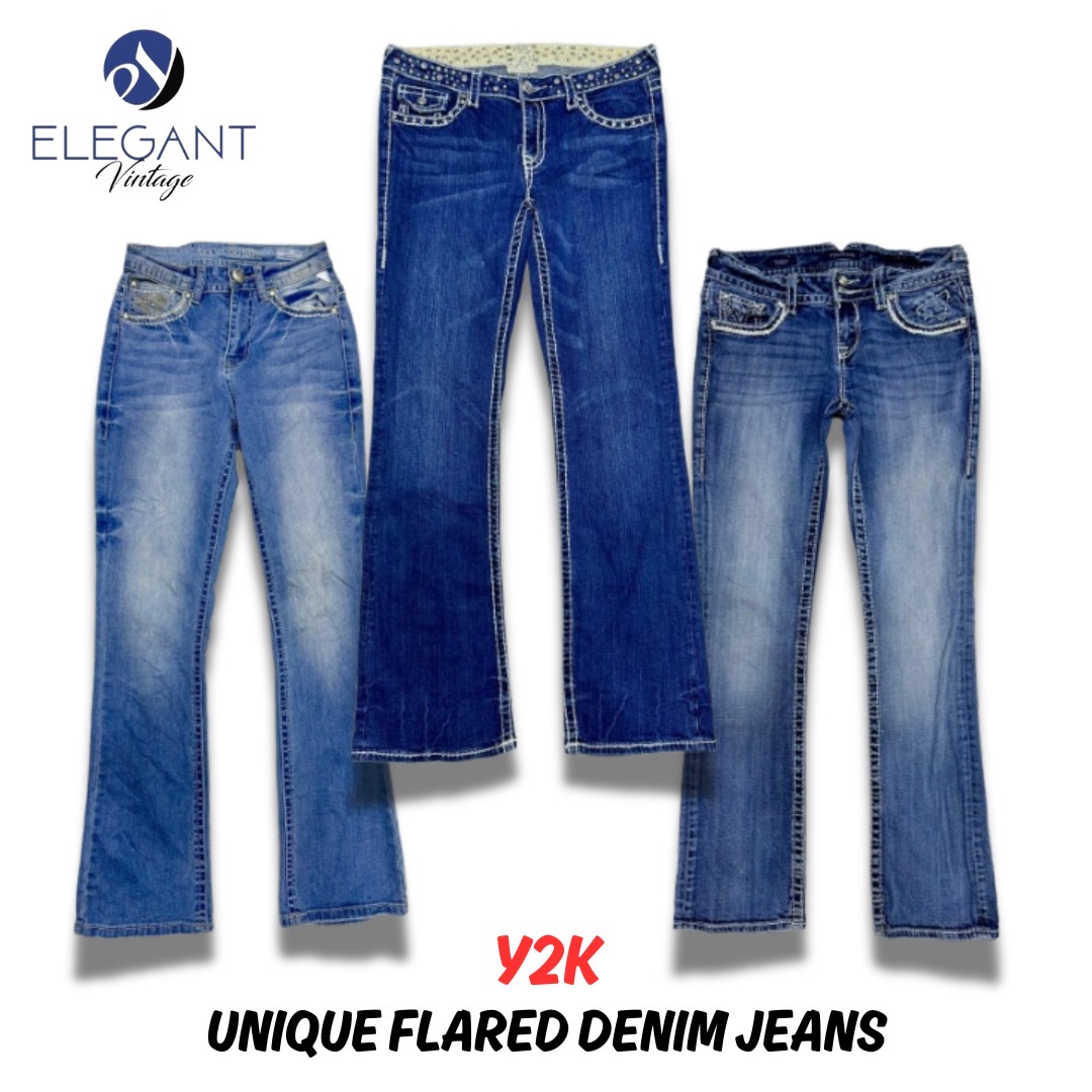 Y2K Unique Flared Jeans - 11 pieces - EV0210