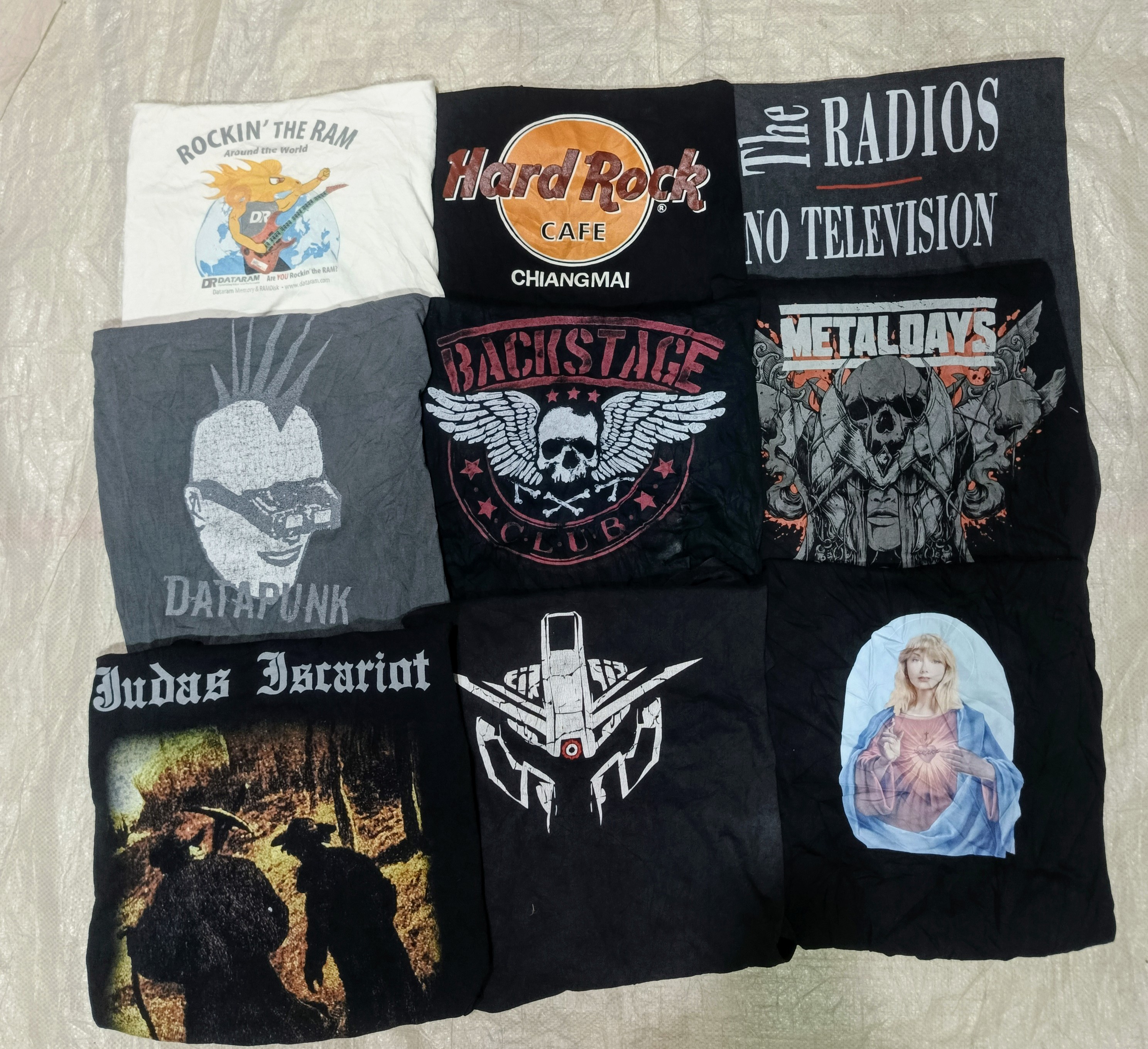 Groupe, rock, musique et t-shirts imprimés