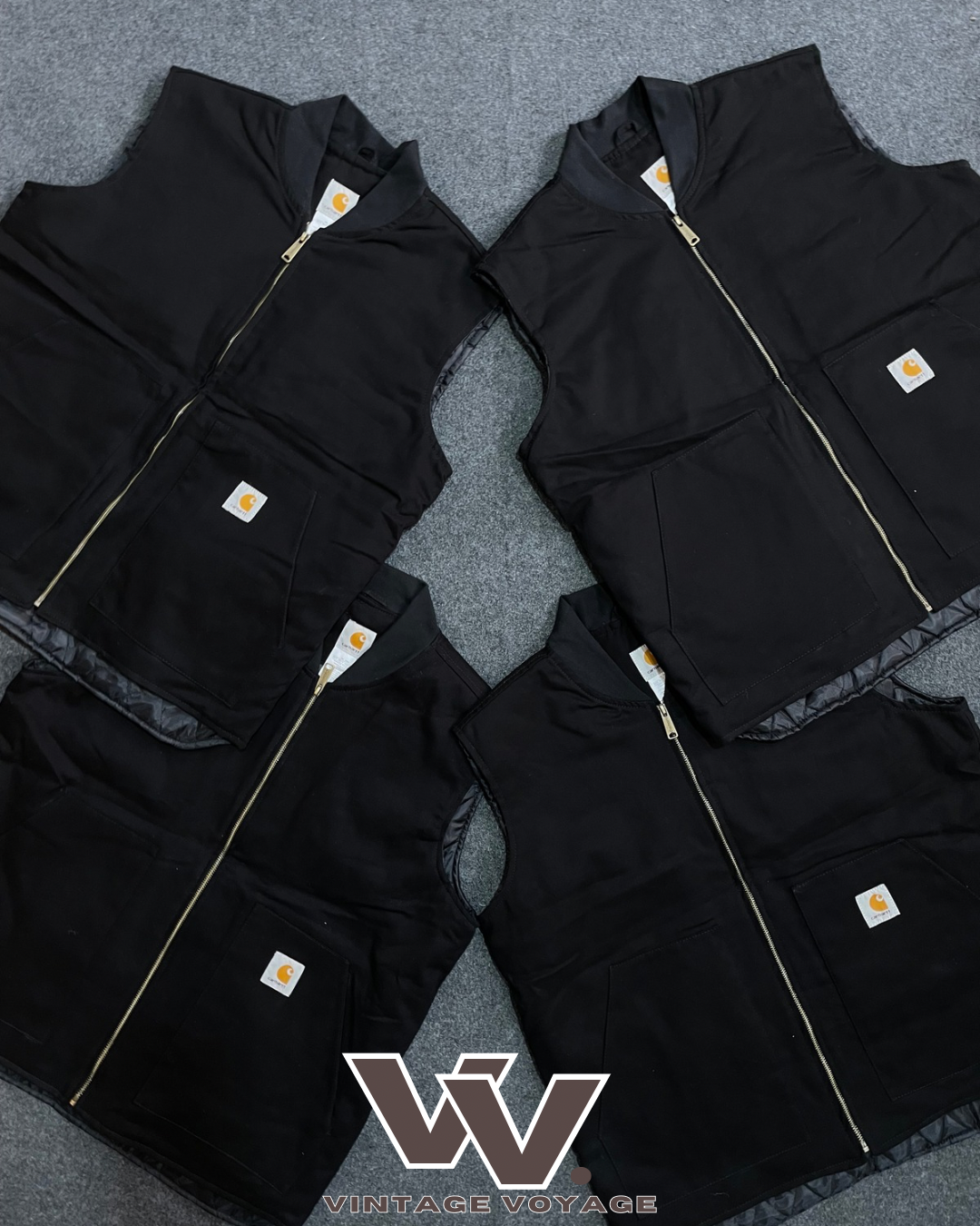 Carhartt rework style Black Gilets MOQ 25pcs #1525
