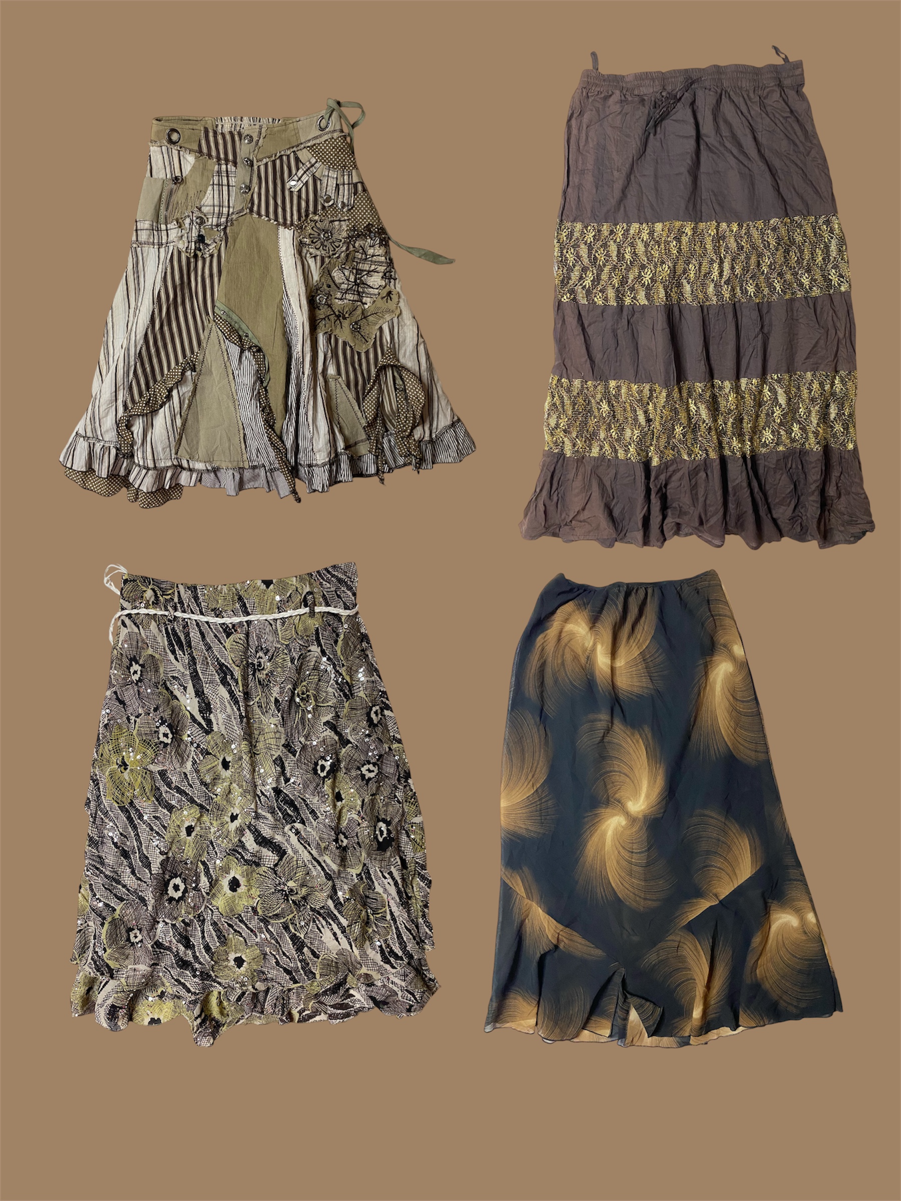 Y2K Boho Grunge Skirt Bundle(TS:523)