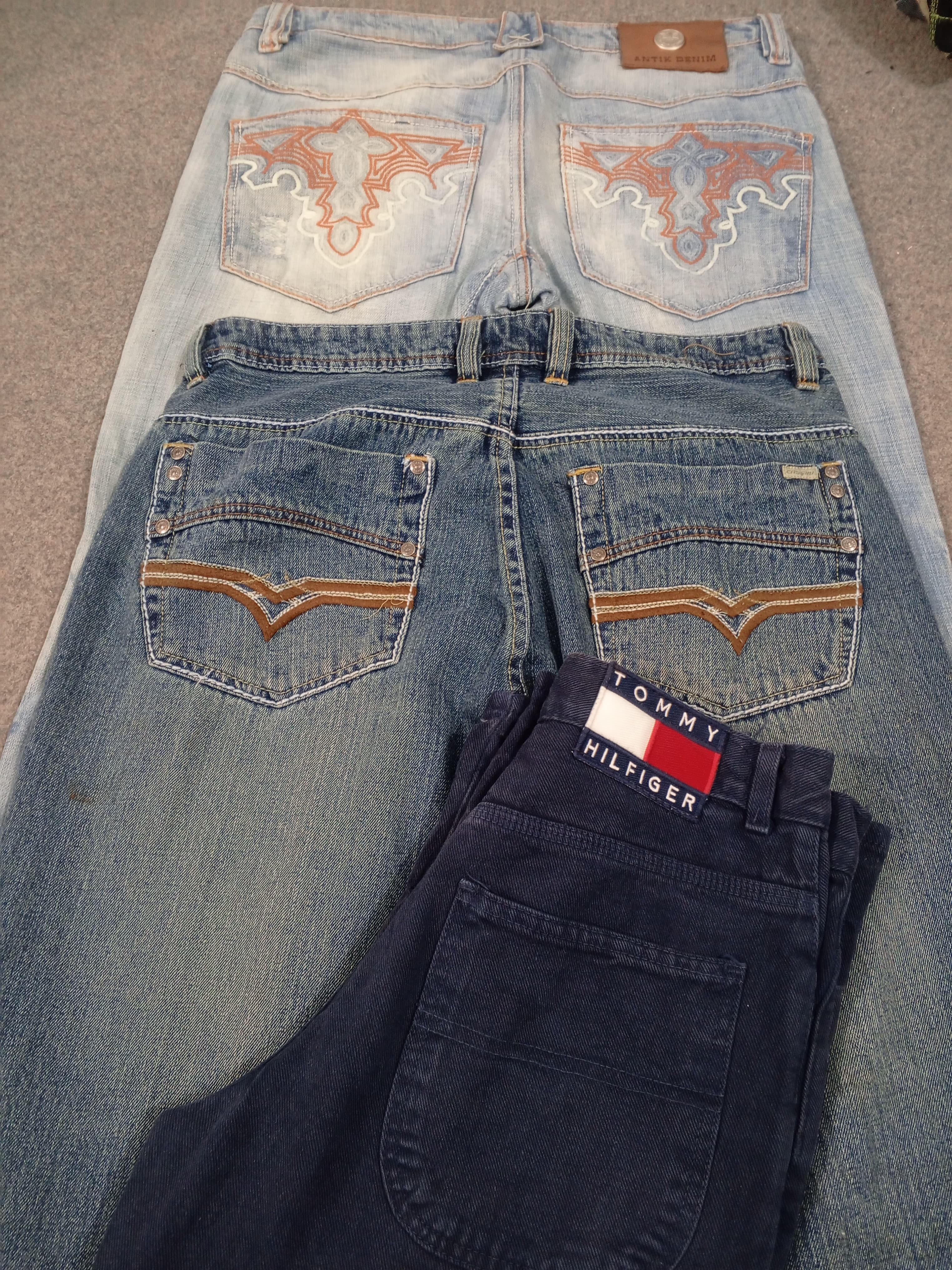 HD793 Calças Jeans Baggy Masculinas - 12 Peças