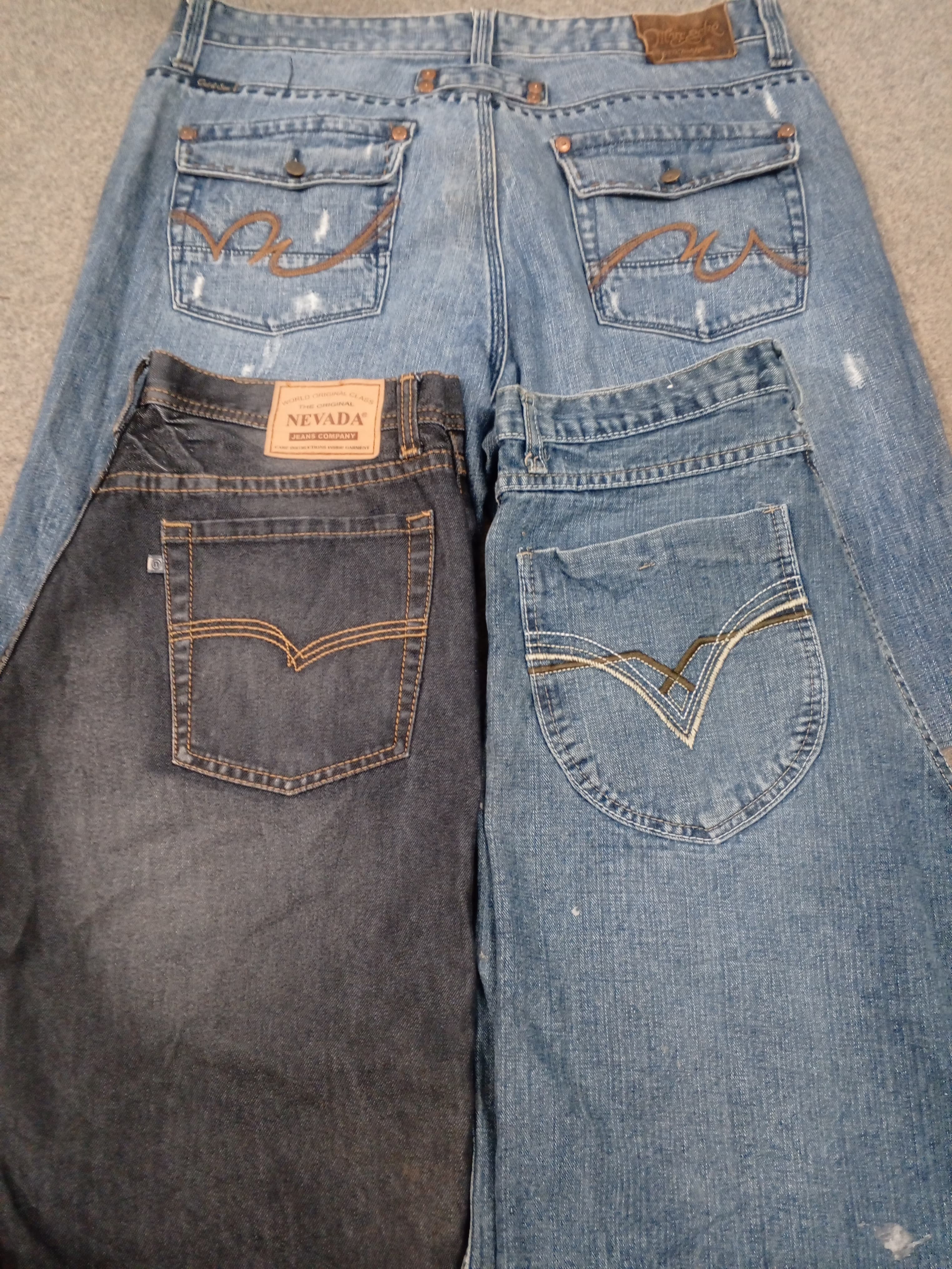 HD789 Herren Designer Baggy Jeans - 16 Stück