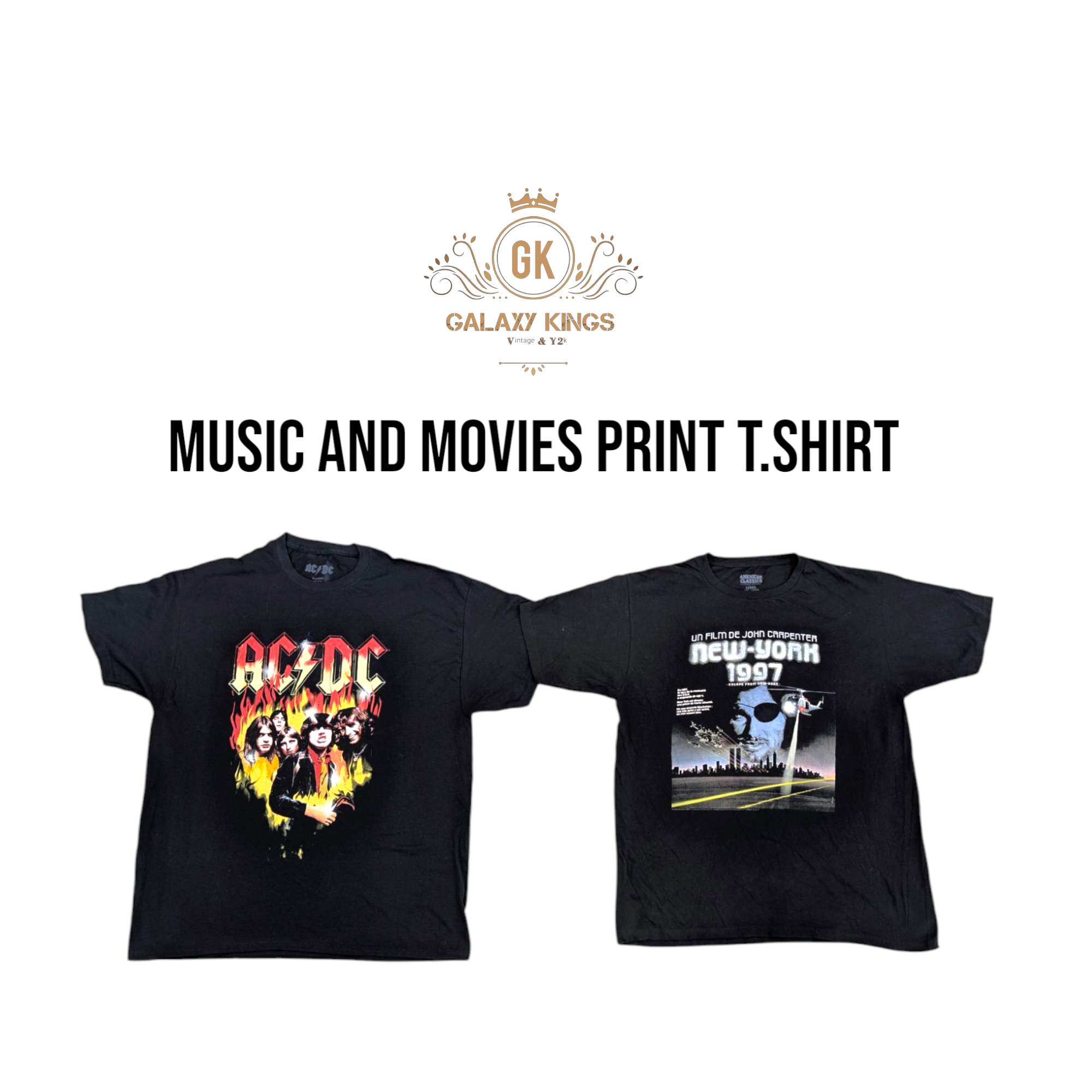 ムービー＆ミュージックプリントTシャツ