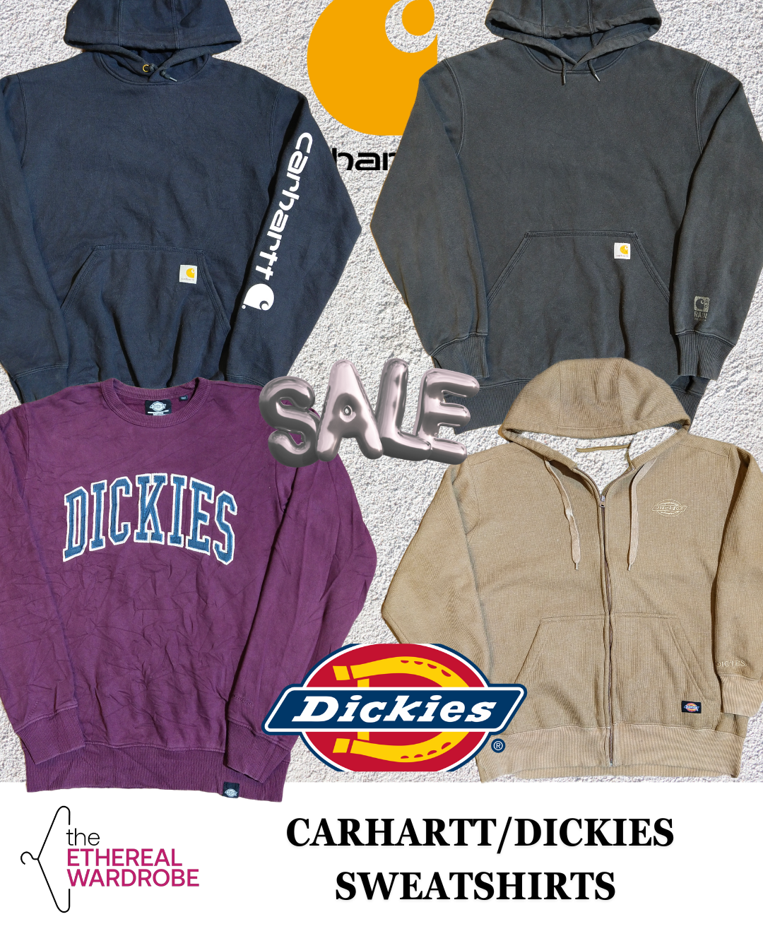 Pacchetto mix di felpe Carhartt e Dickies da 20 pezzi (RN#1075)