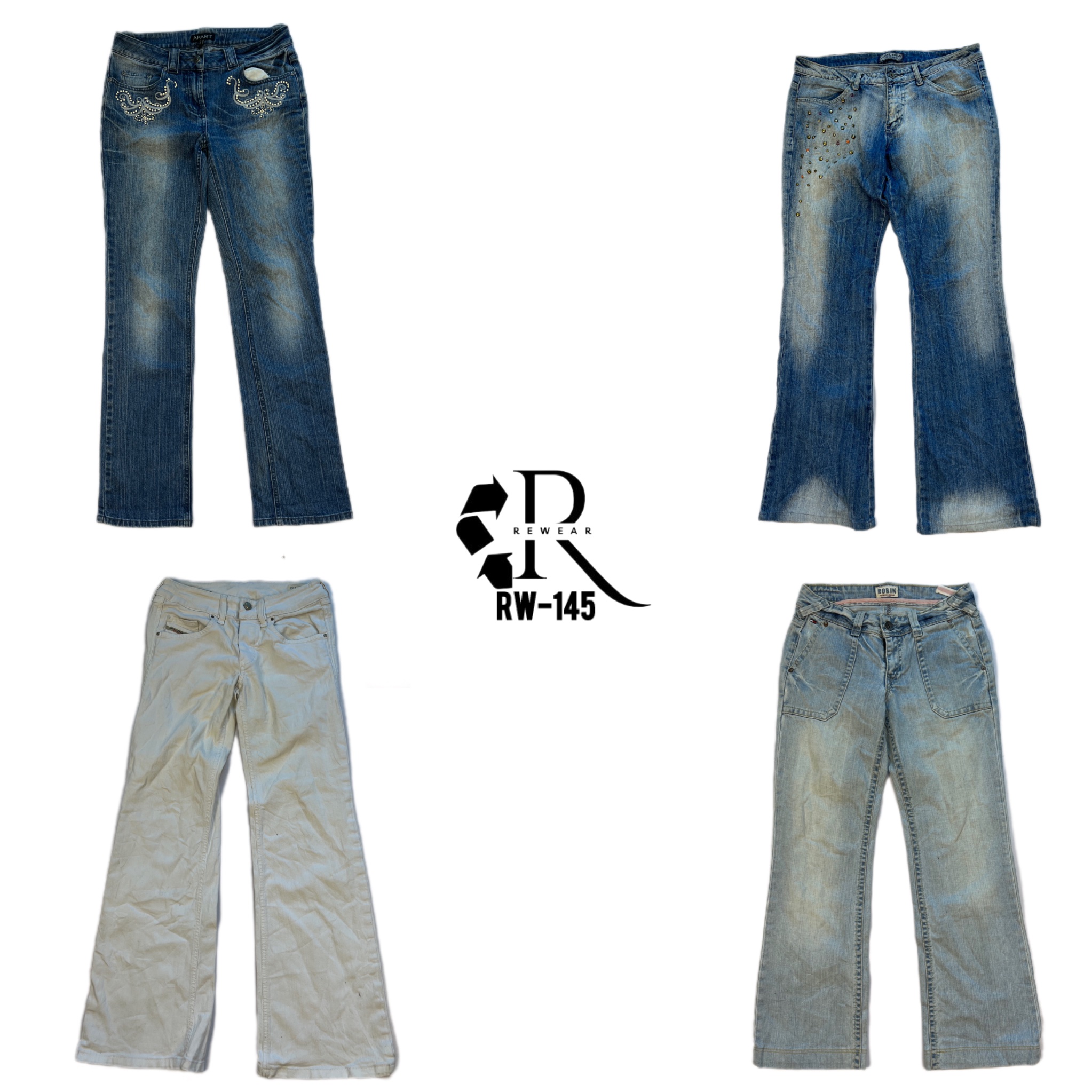 Jean flare en denim Y2K IT Girl (RW-145)