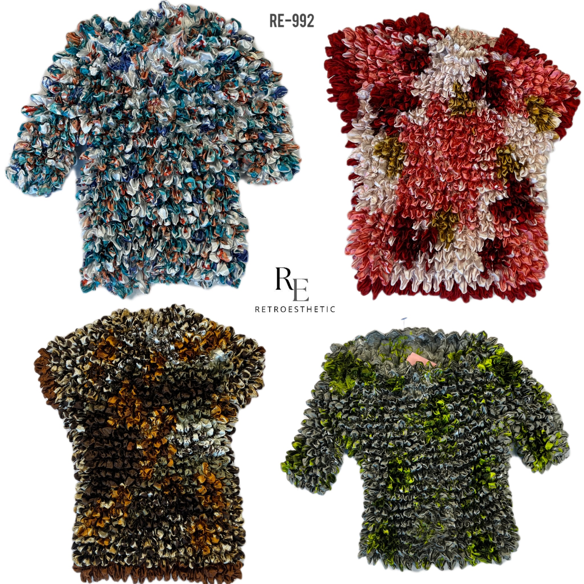 Y2K Pipoca Bolha Tops (RE-992)