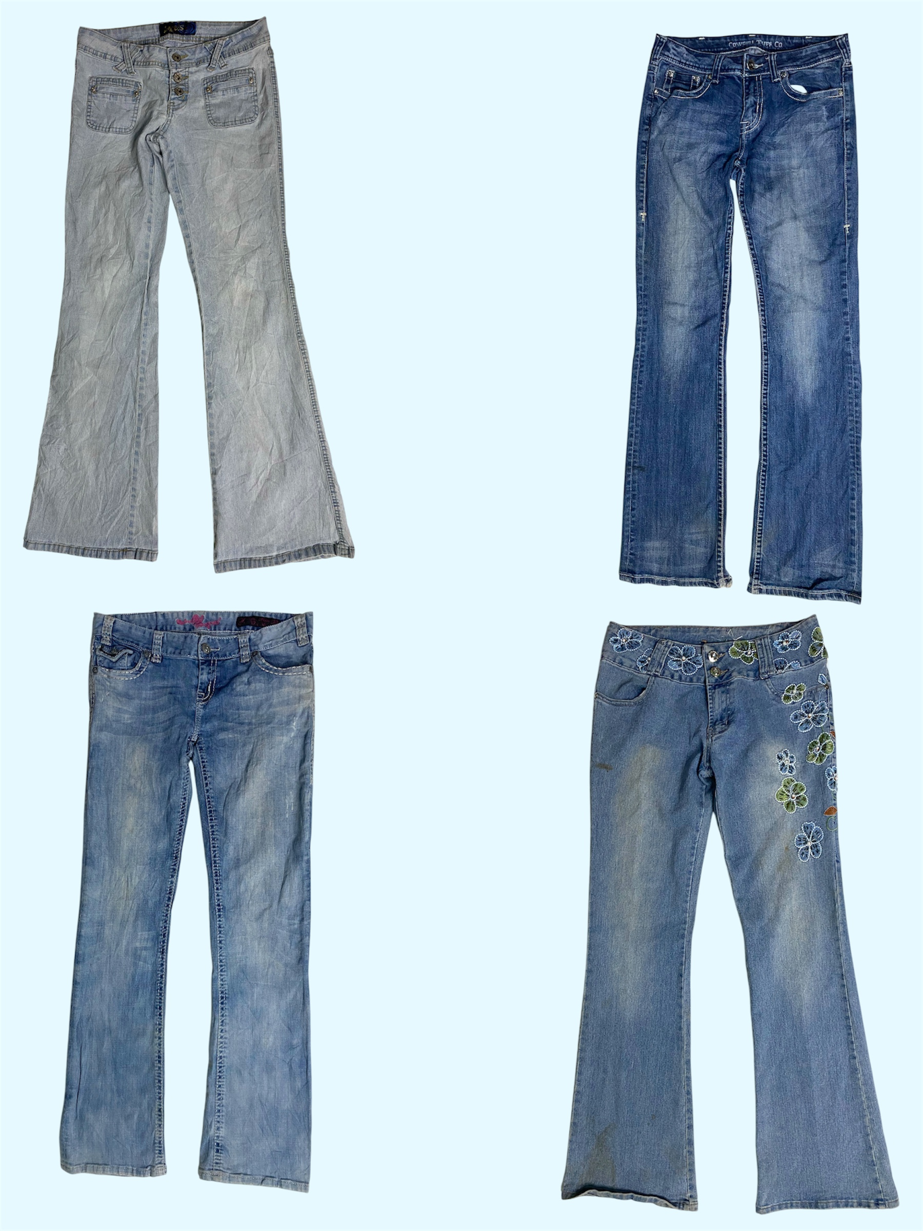 Retro Revival Flared Jeans (TS-535)