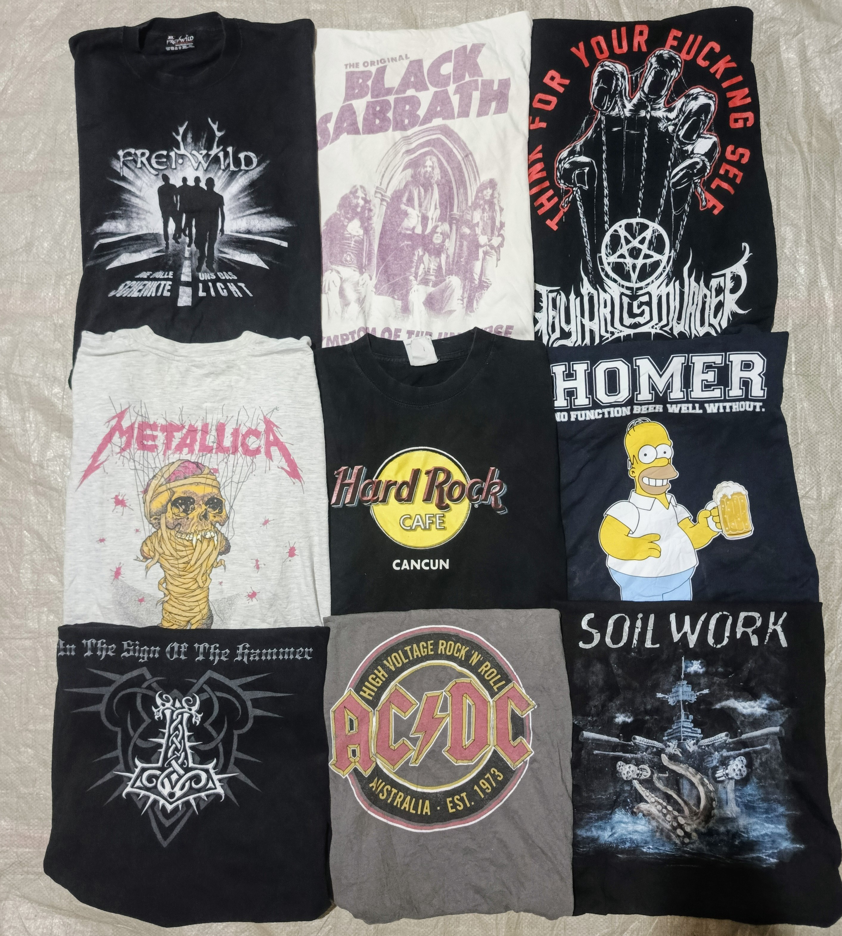 magliette di hard rock e mix music