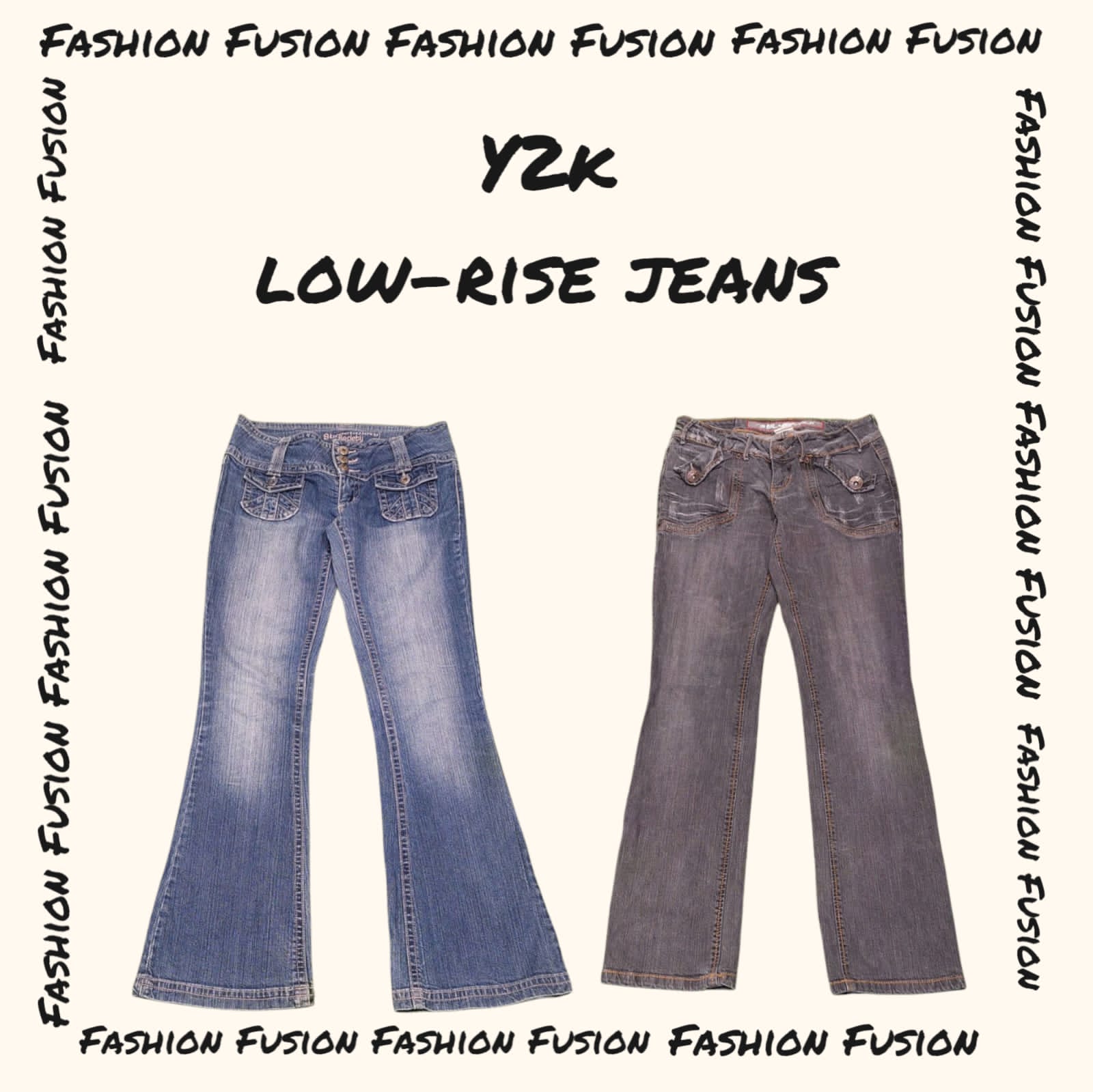 (FF-863) Y2k Low Rise Jeans