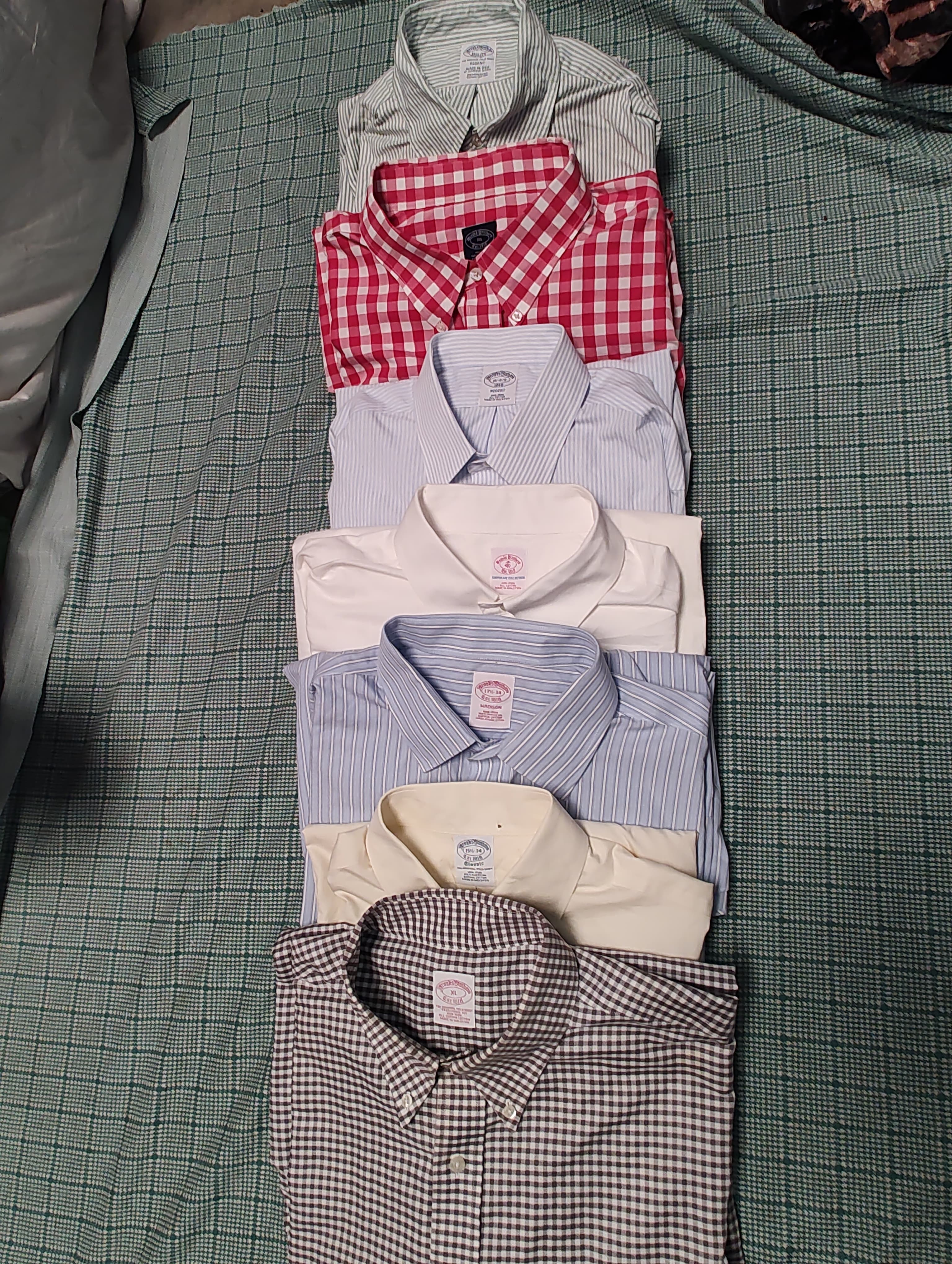 Brooks Brothers Men cotton button shirts 21pcs
