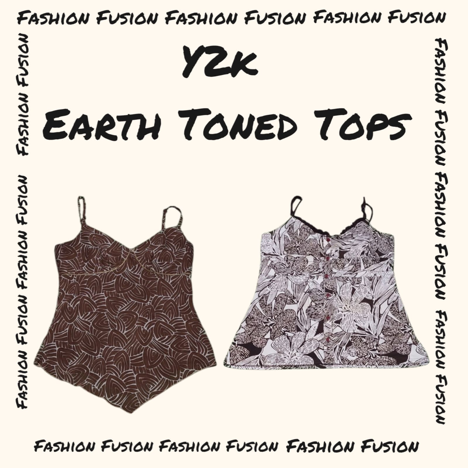 (FF-871) Y2k Earth Toned Tops