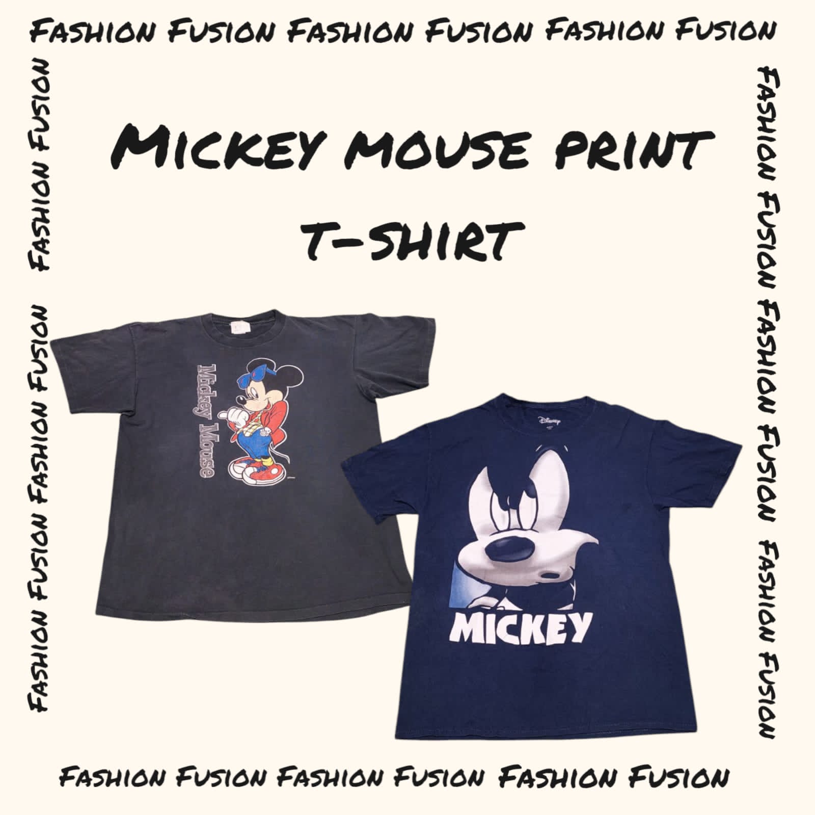 Camiseta con estampado de Mickey Mouse (FF-869)