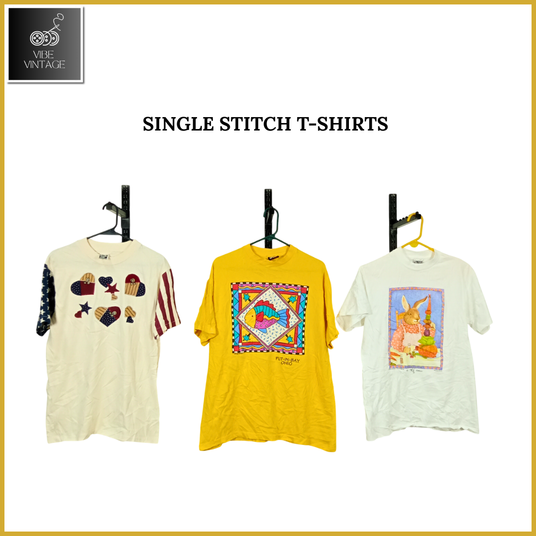 SINGLE STITCH T-SHIRTS - 20 PCS (BUNDLE 2)