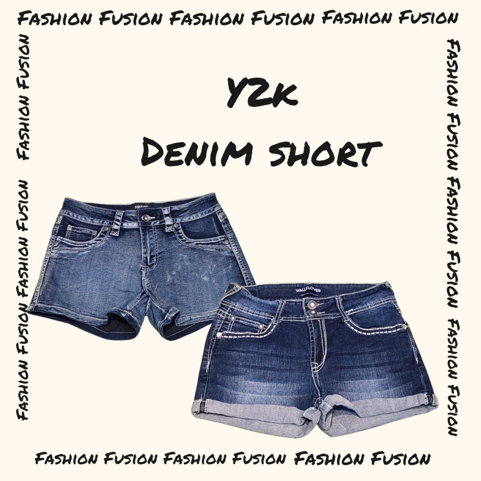 (FF-875) Pantalons en denim Y2k