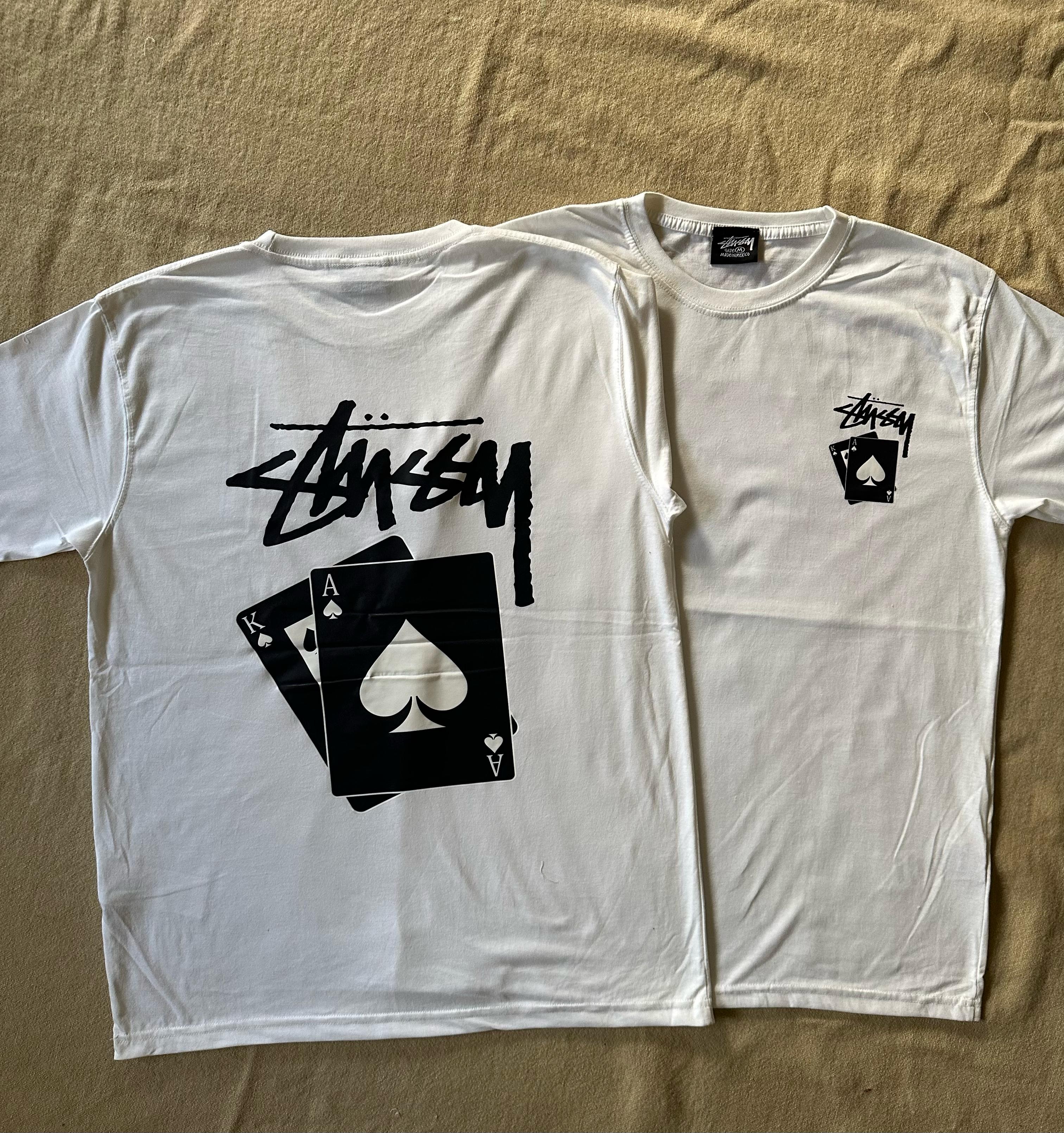 Stussy rework style card white tees 20 pcs