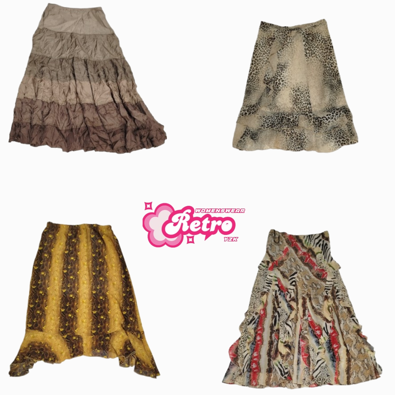 Y2K Brown Babe Gonne Midi