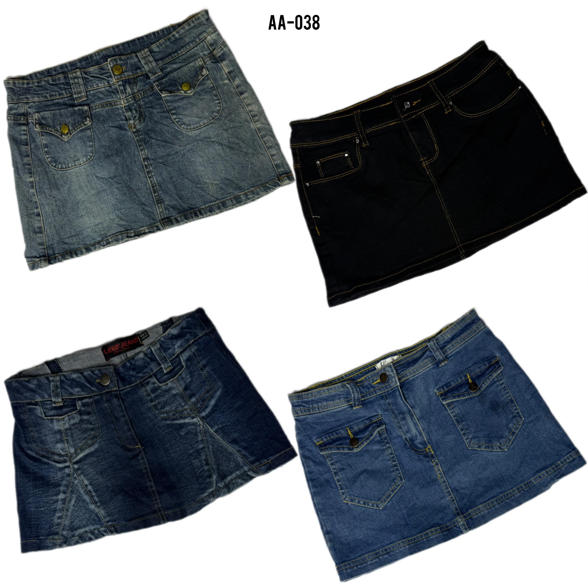 Y2K IT Girl Denim Mini Skirts (AA-038)