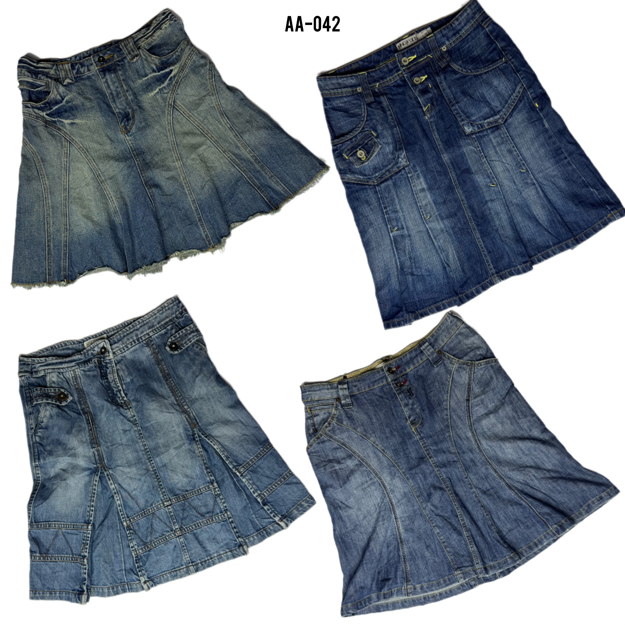 Y2K Britney Era Denim Midi Skirts (AA-042)