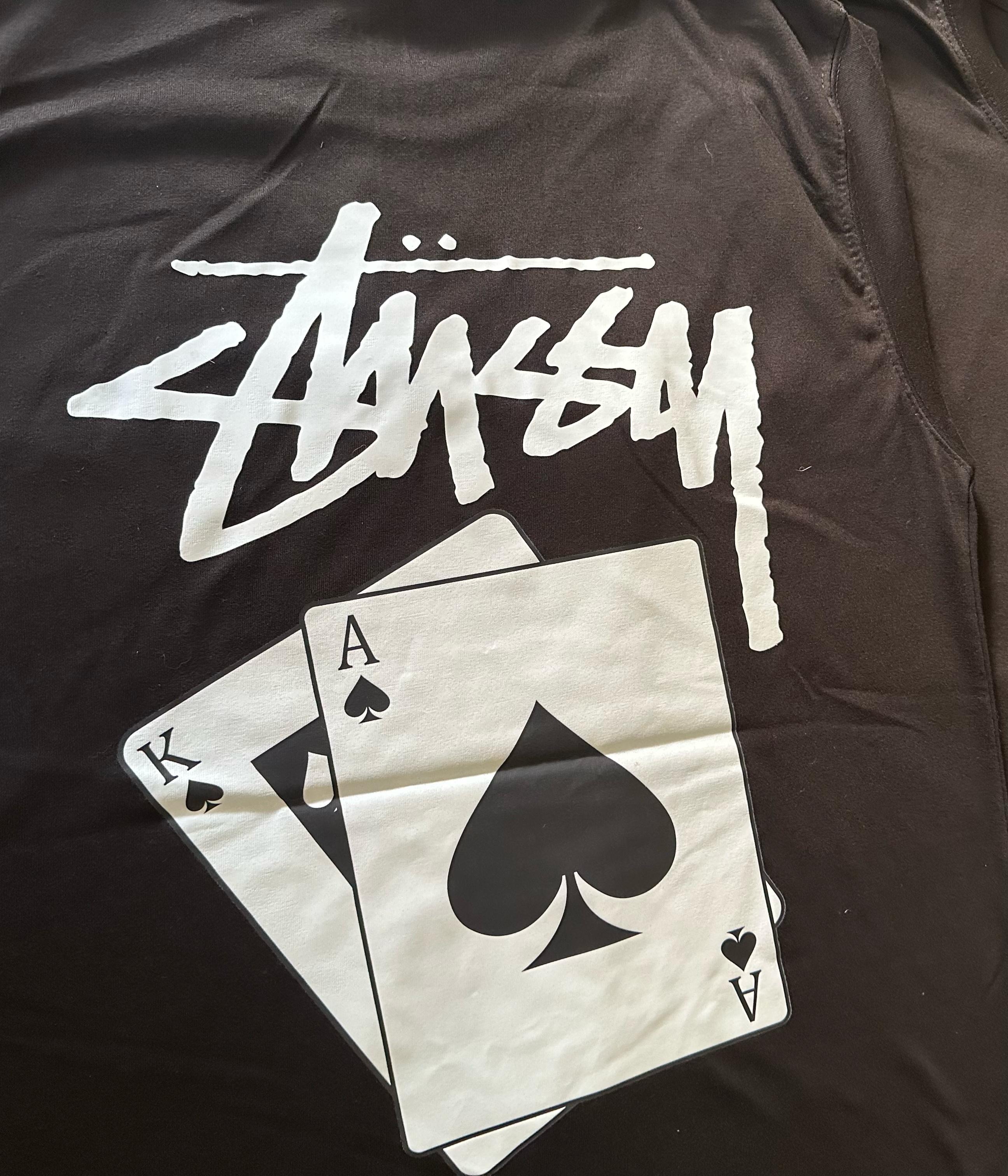 Stussy Umgestaltungsstil Karte schwarze T-Shirts 20 Stück