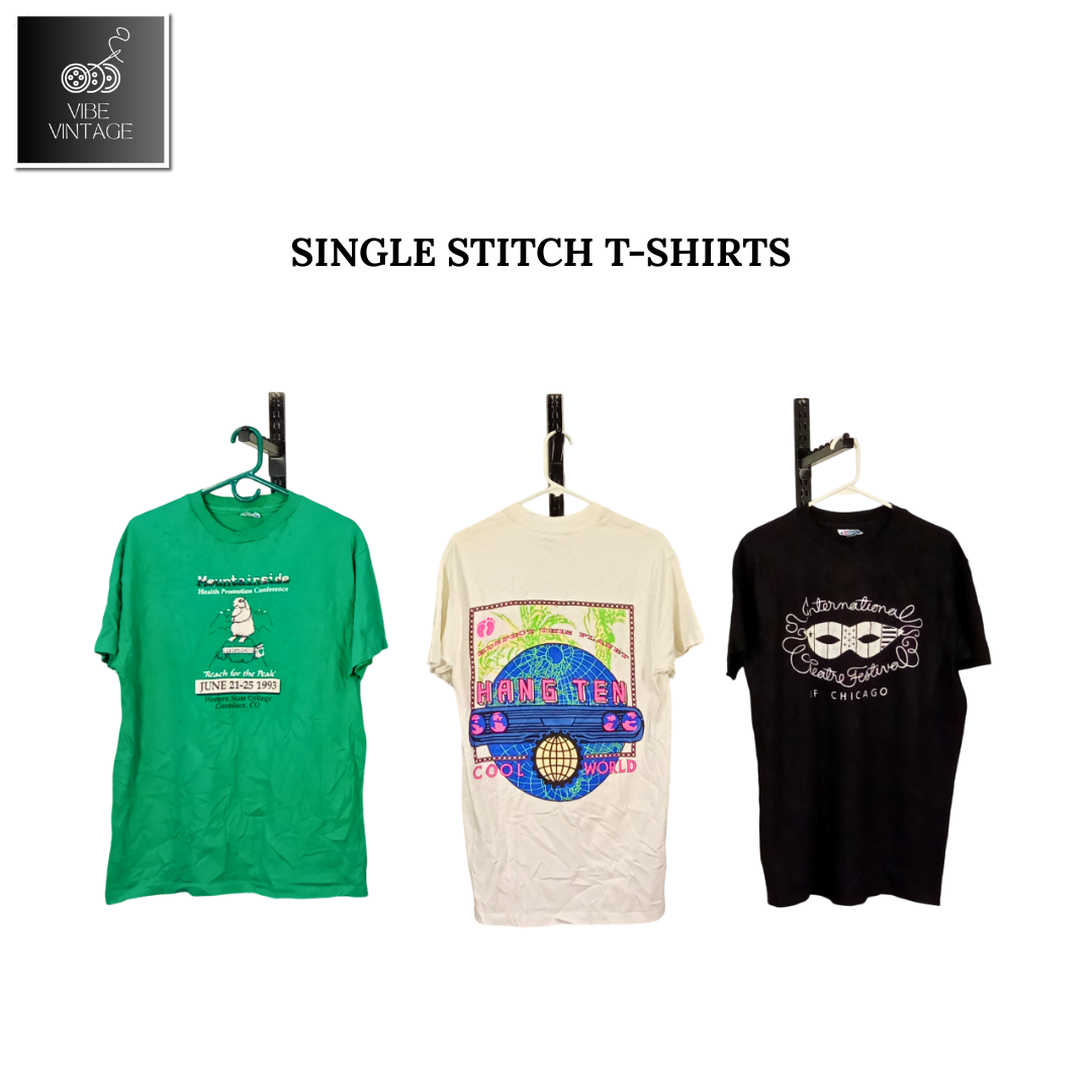 SINGLE STITCH T-SHIRTS - 20 PCS (BUNDLE 6)