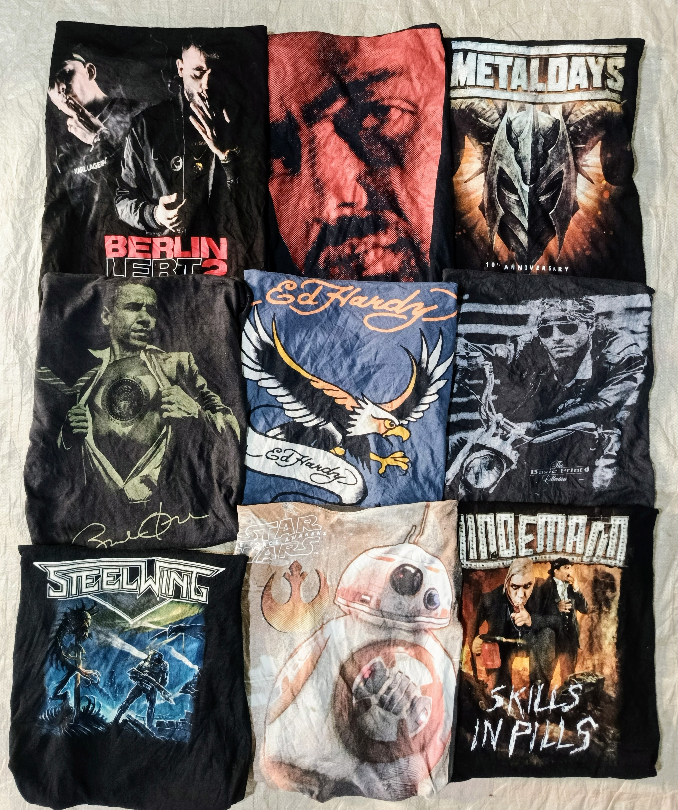 Musique et t-shirts des années 80