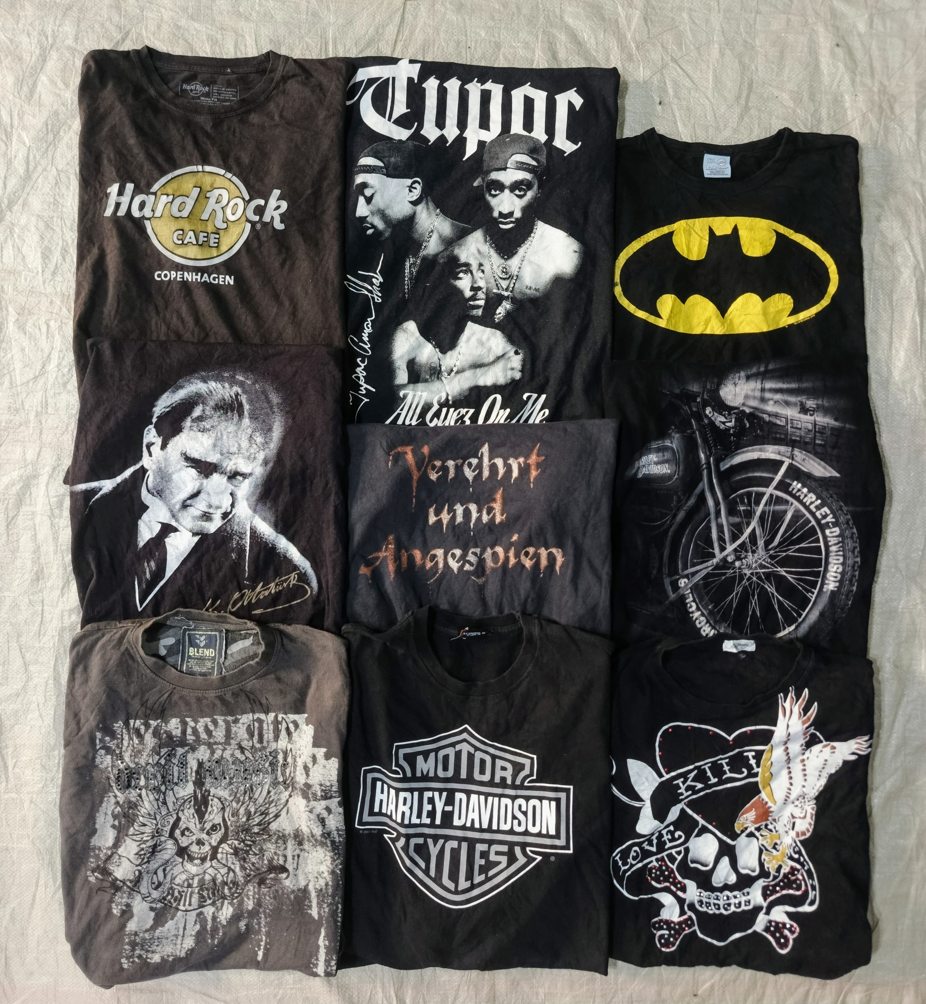 Harley Davidson and mix music t shirts