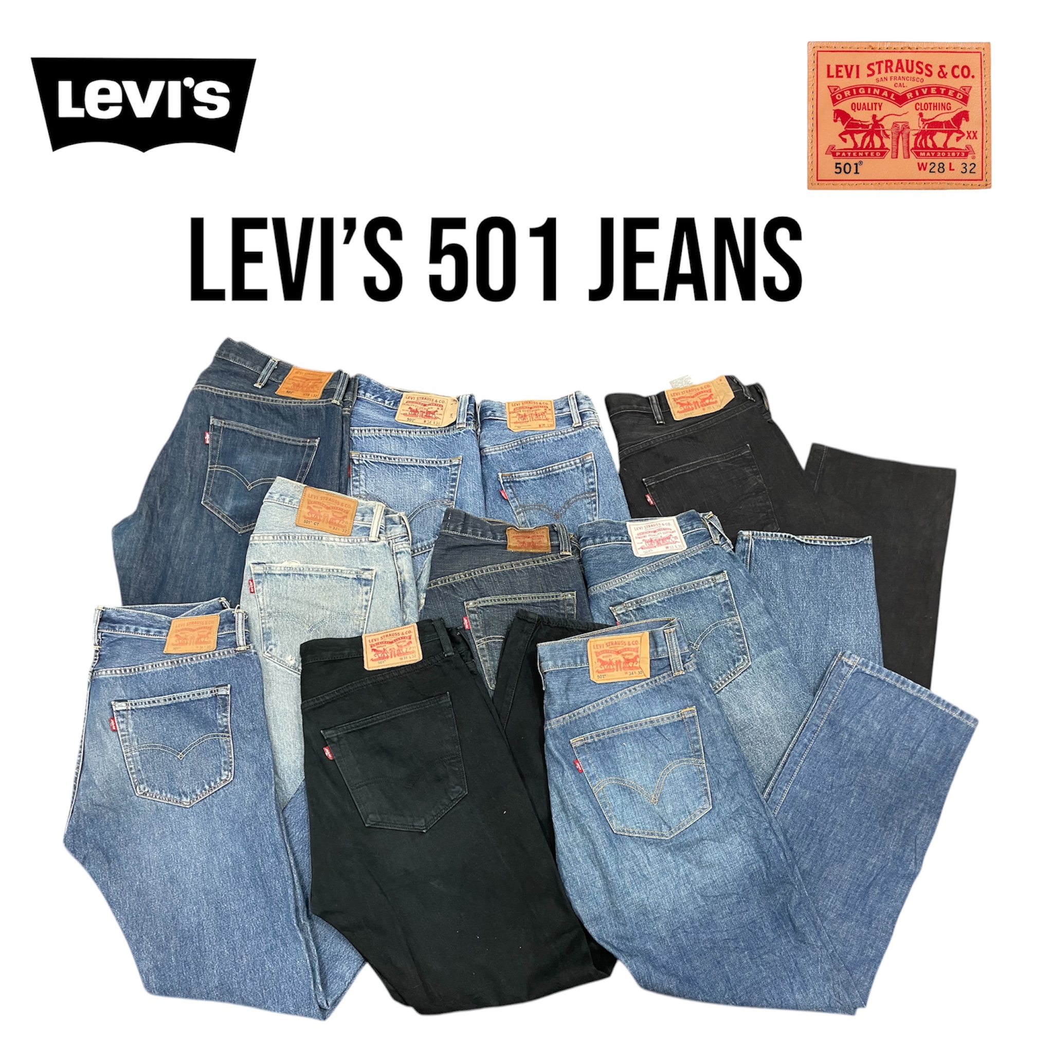 35x Levi's 501 Jeans