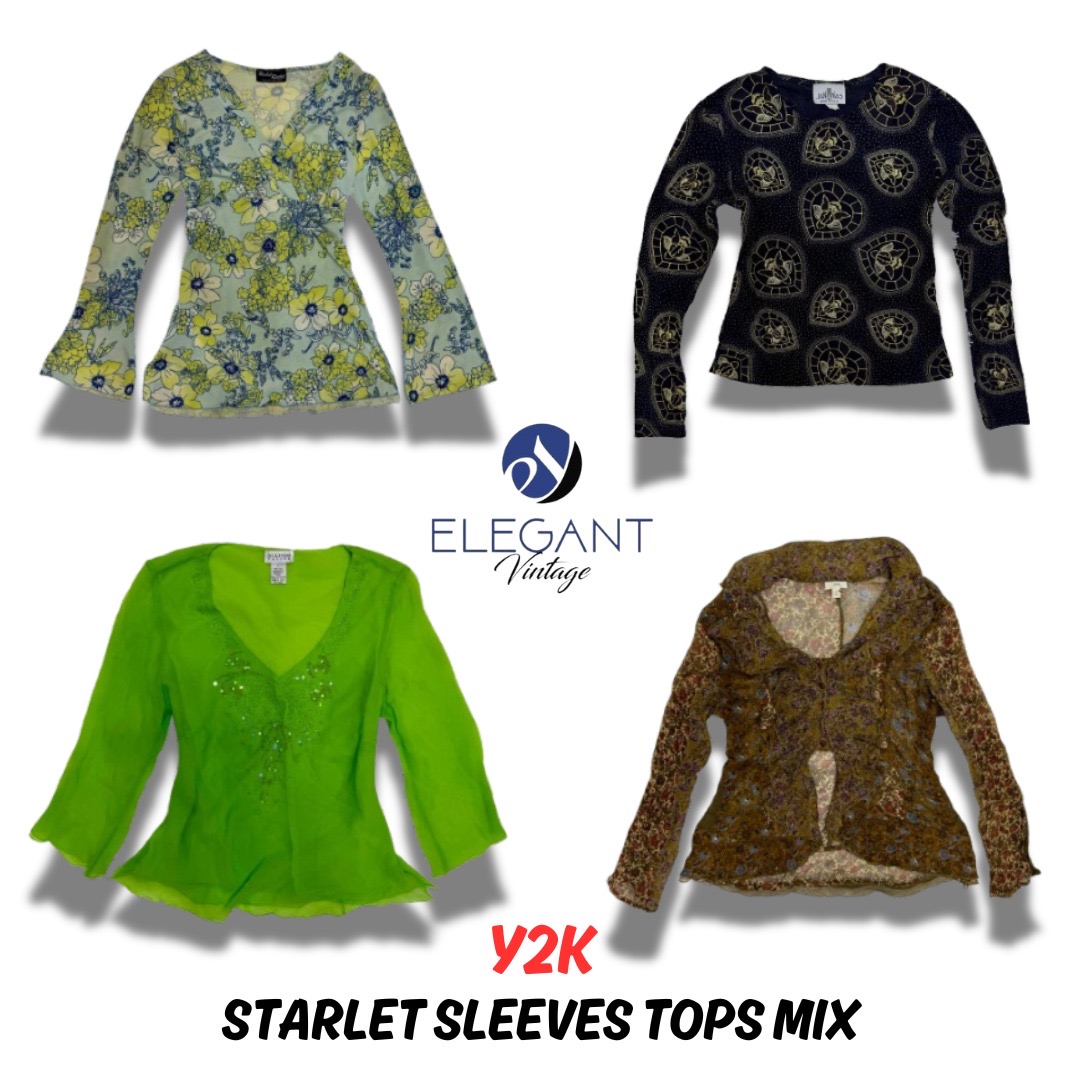 Y2K Starlet Manches Hauts Mix - 12 pièces - EV0231
