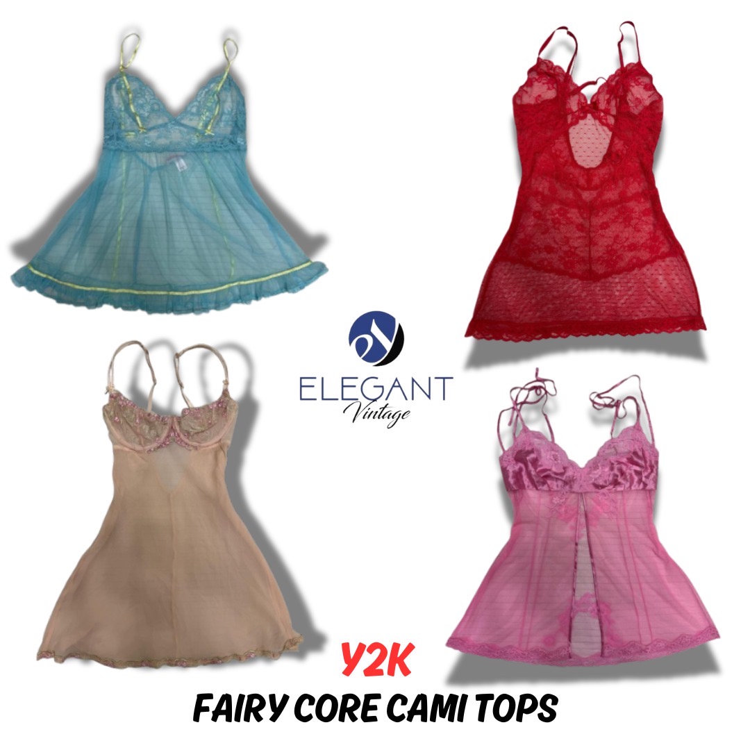 Y2K Fairy Core Cami Tops - 12 Stück - EV02544