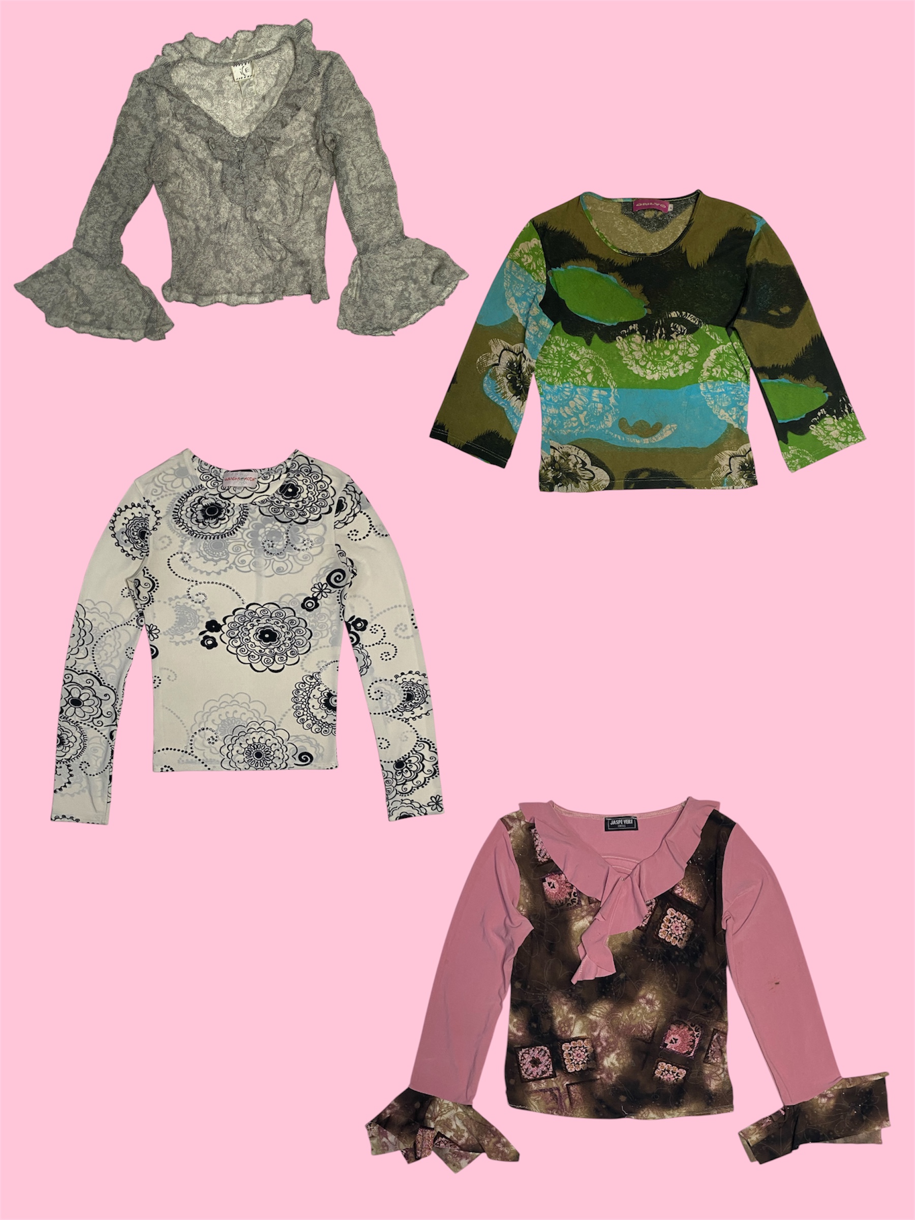 Retro Remix : Tops en Maille Y2K (TS-541)