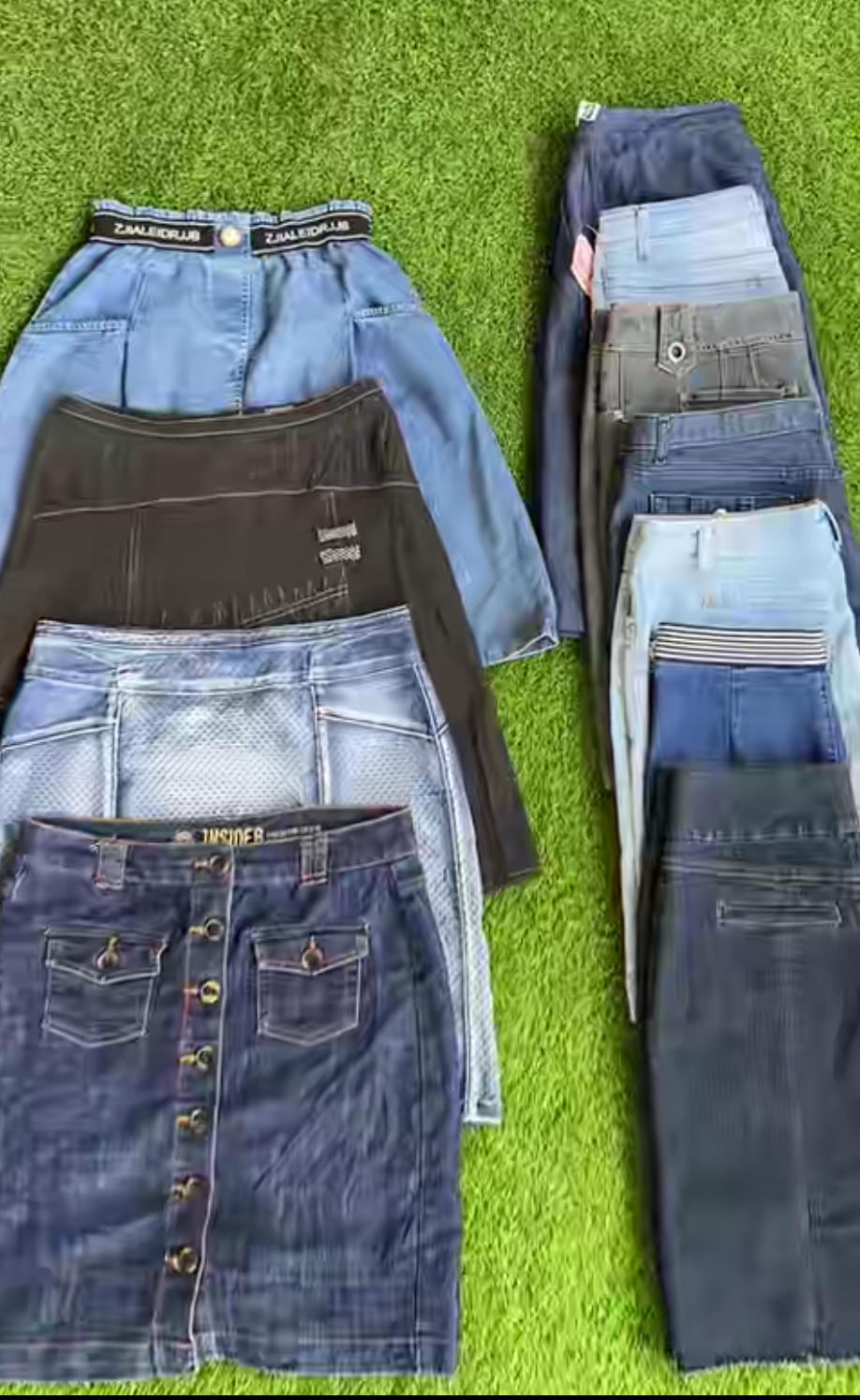 Jupes en denim et shorts