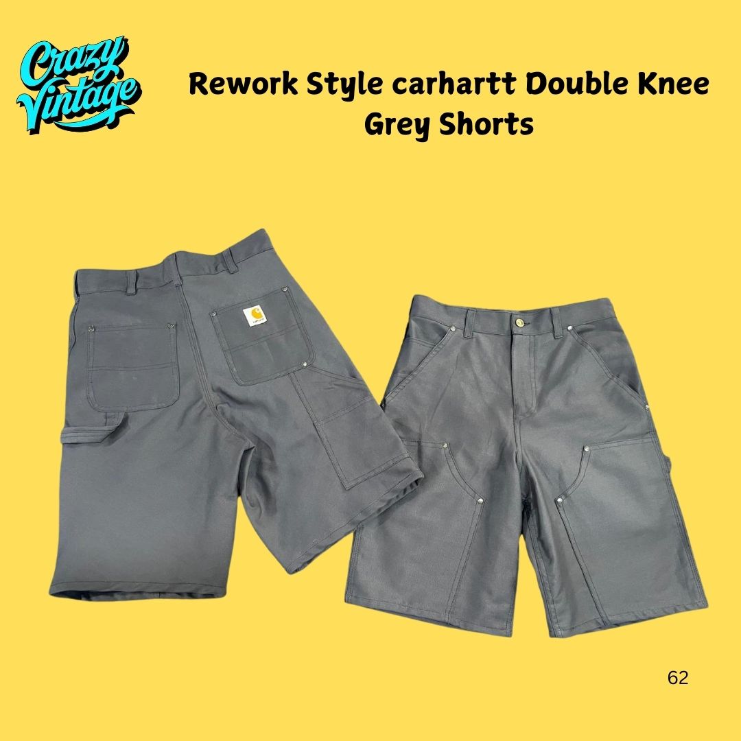 Shorts Carhartt Double Knee Rework Style (Gris)