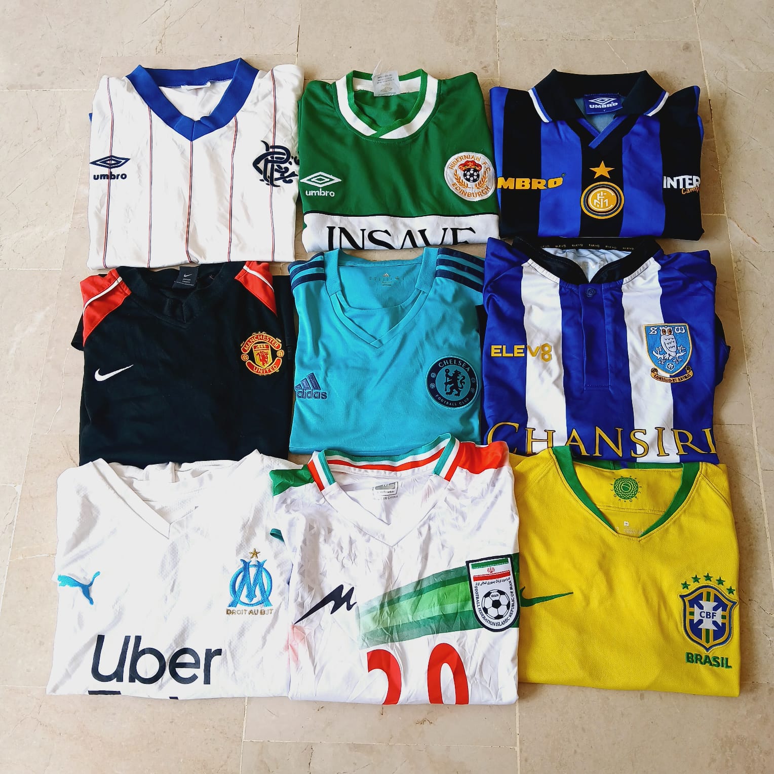 38 Football Authentic T-Shirts Bundle