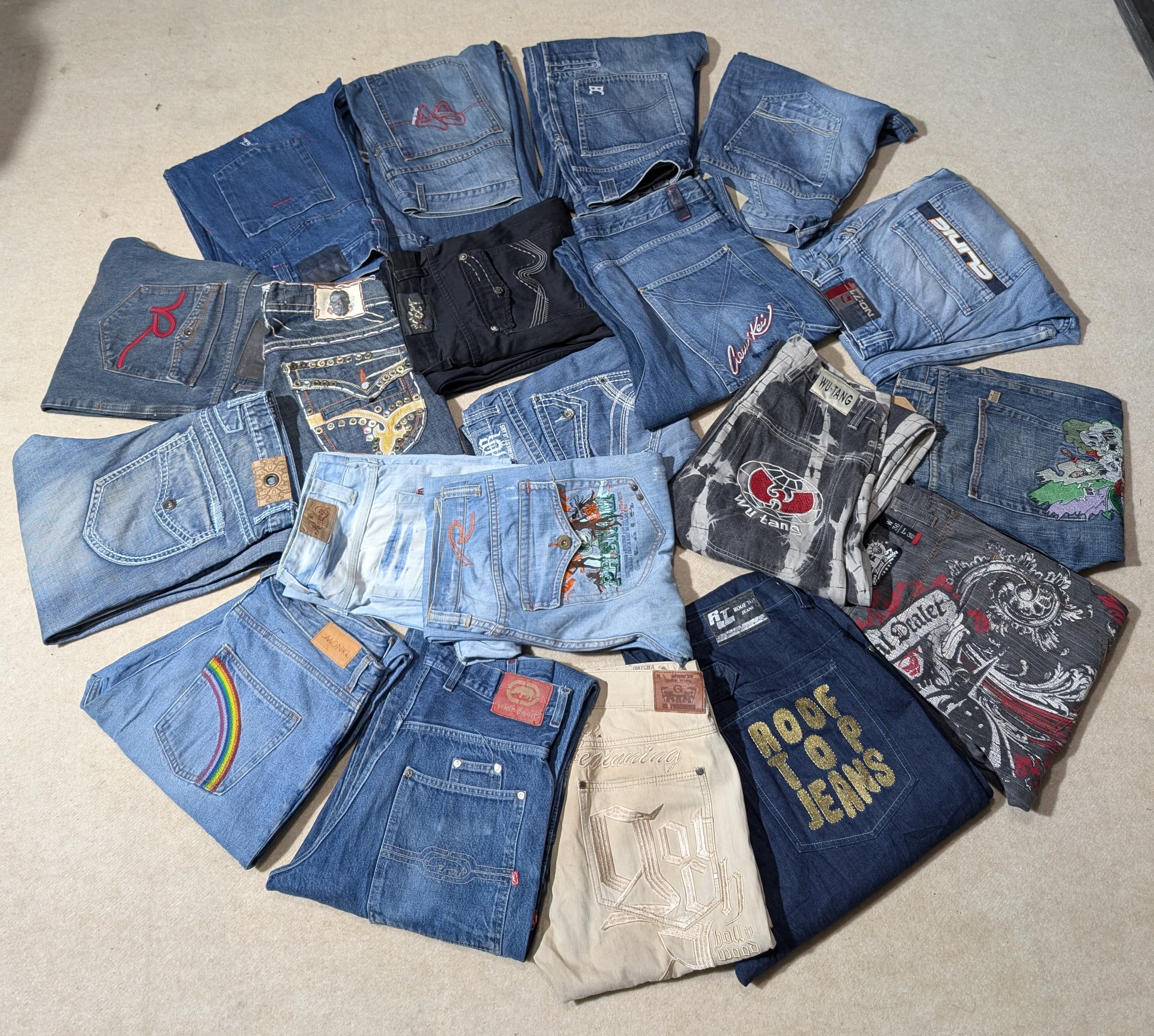 Men Y2K Hip hop Jeans