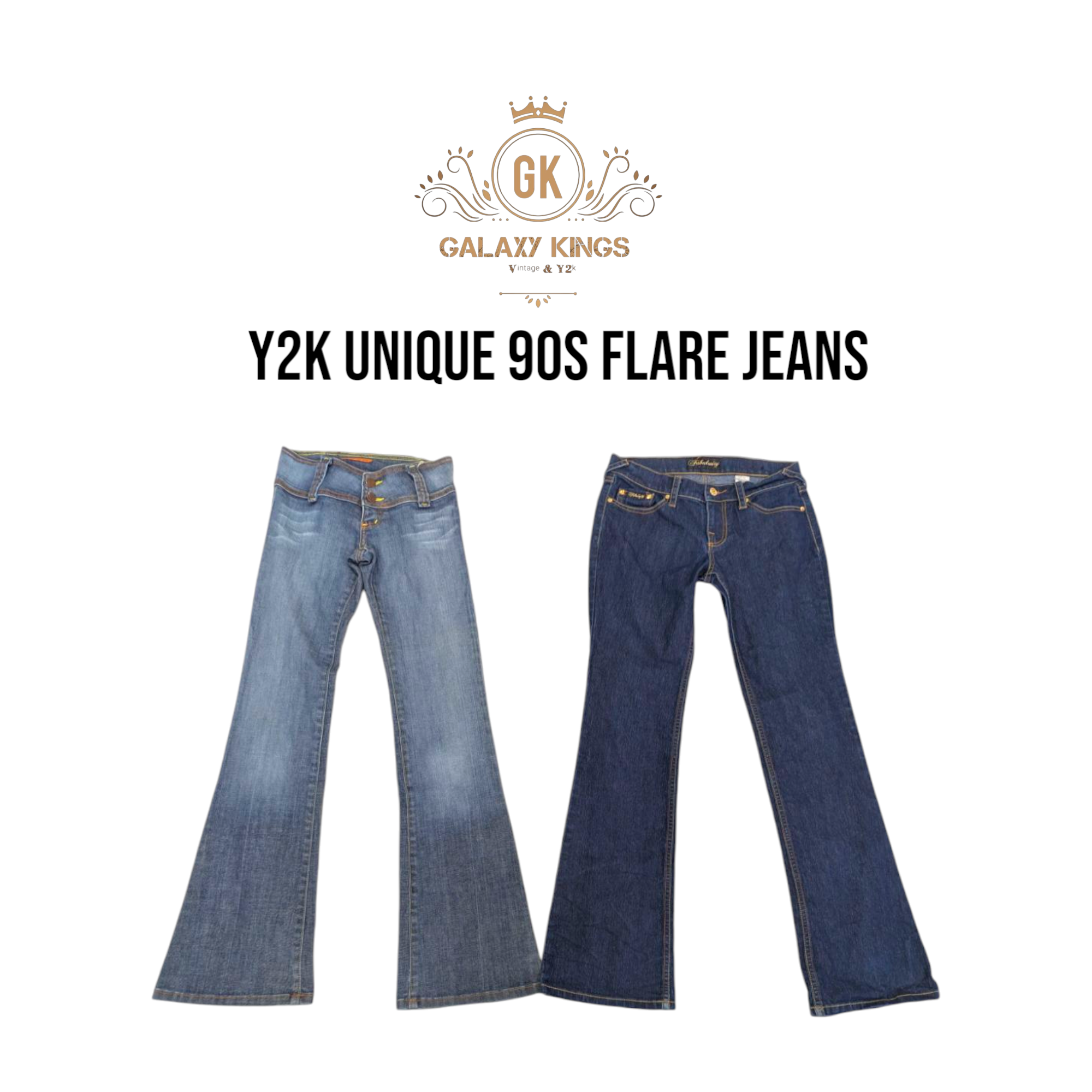 Y2k Uniqe Jean évasé des années 90
