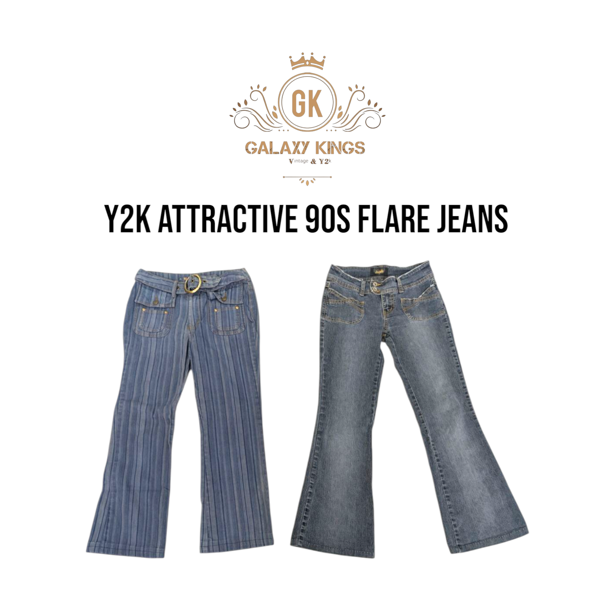Y2k Attractive 90s Flare Jeans