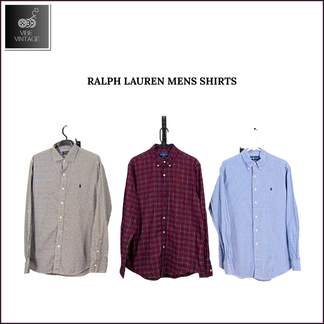 RALPH LAUREN MENS SHIRTS -19 PCS