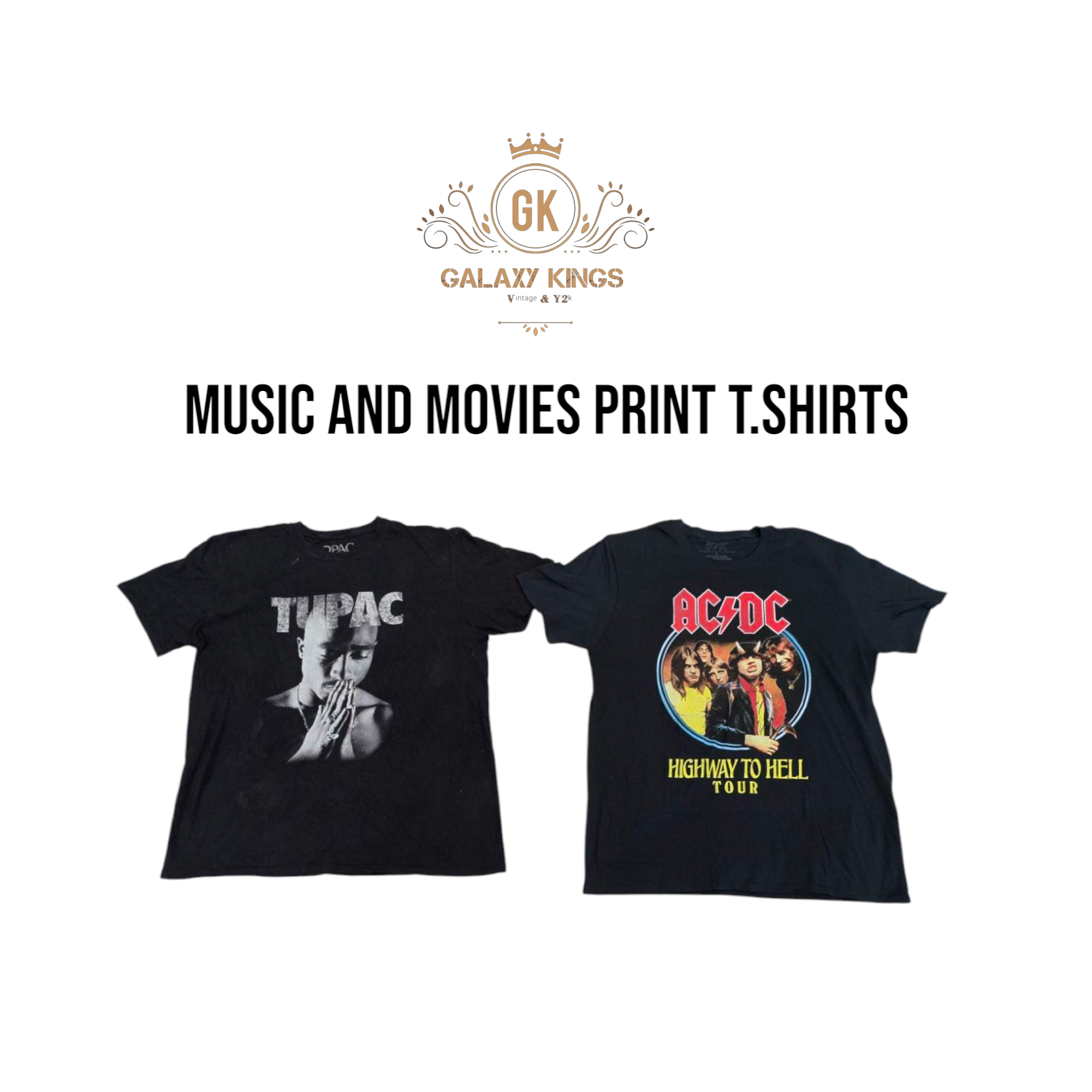 Movie and Music Print T.shirt