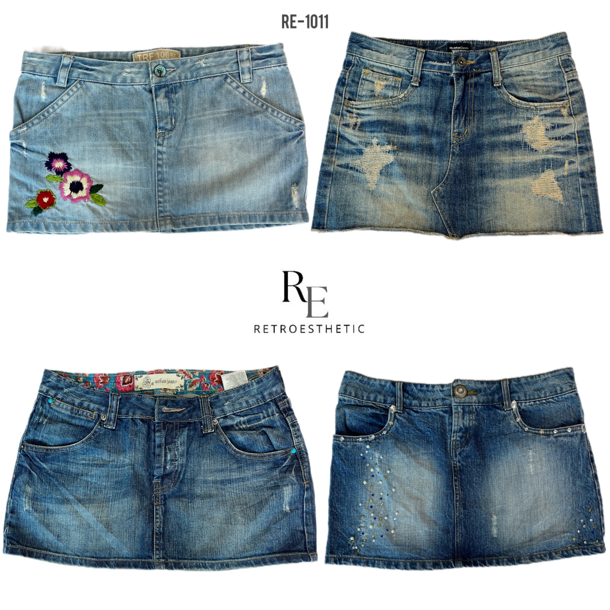 Y2K Britney Era Denim Mini Skirts (RE-1011)