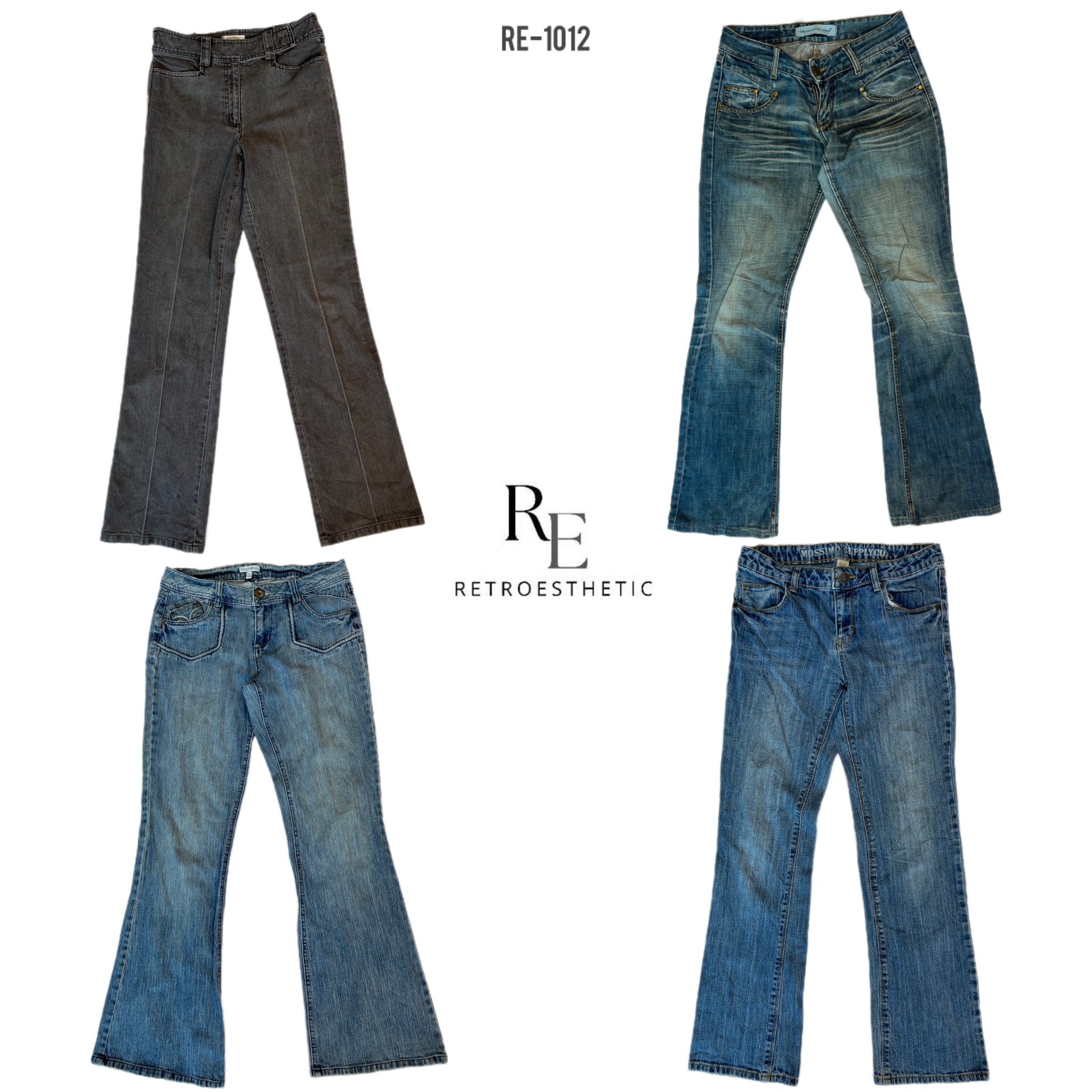 Y2K Cyber Girl Era Denim Jeans (RE-1012)