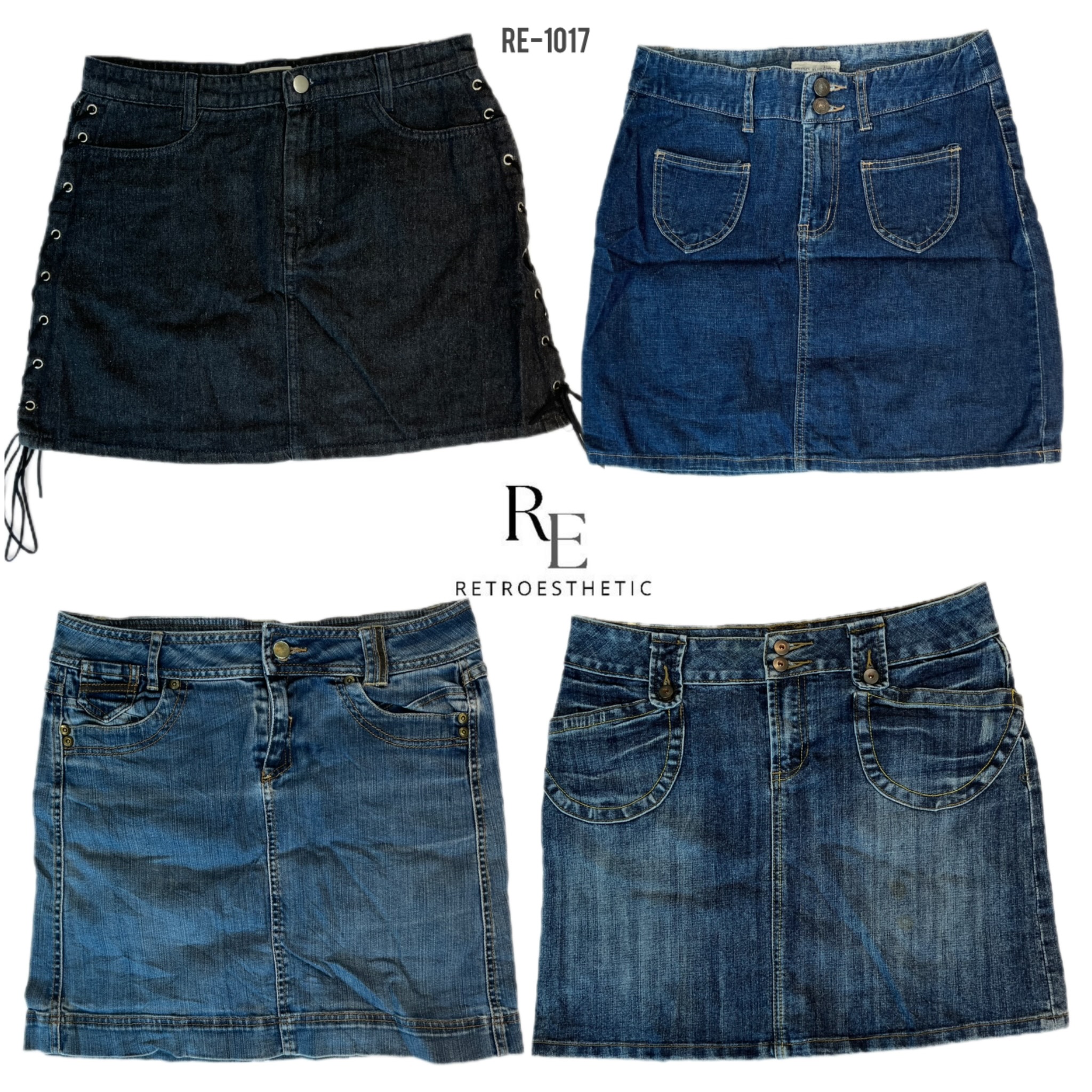 Y2K Britney Era Denim Midi Skirts (RE-1017)
