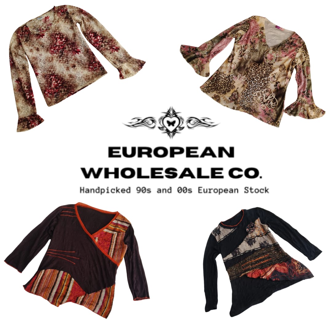 Y2K European Boho Festival Mesh Tops Mix