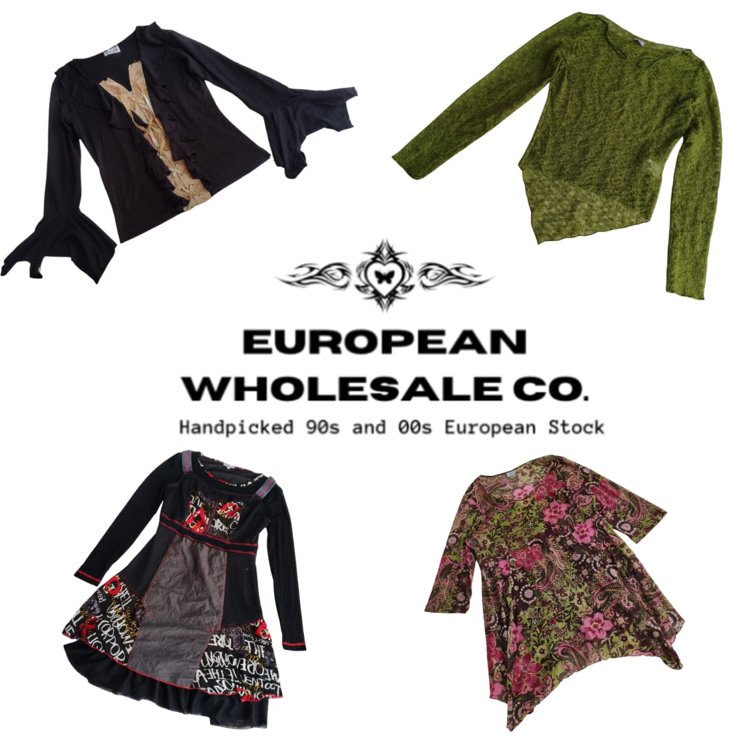 Y2K European Whimsy Gaircpre Malha Tops Mix(EWC99)